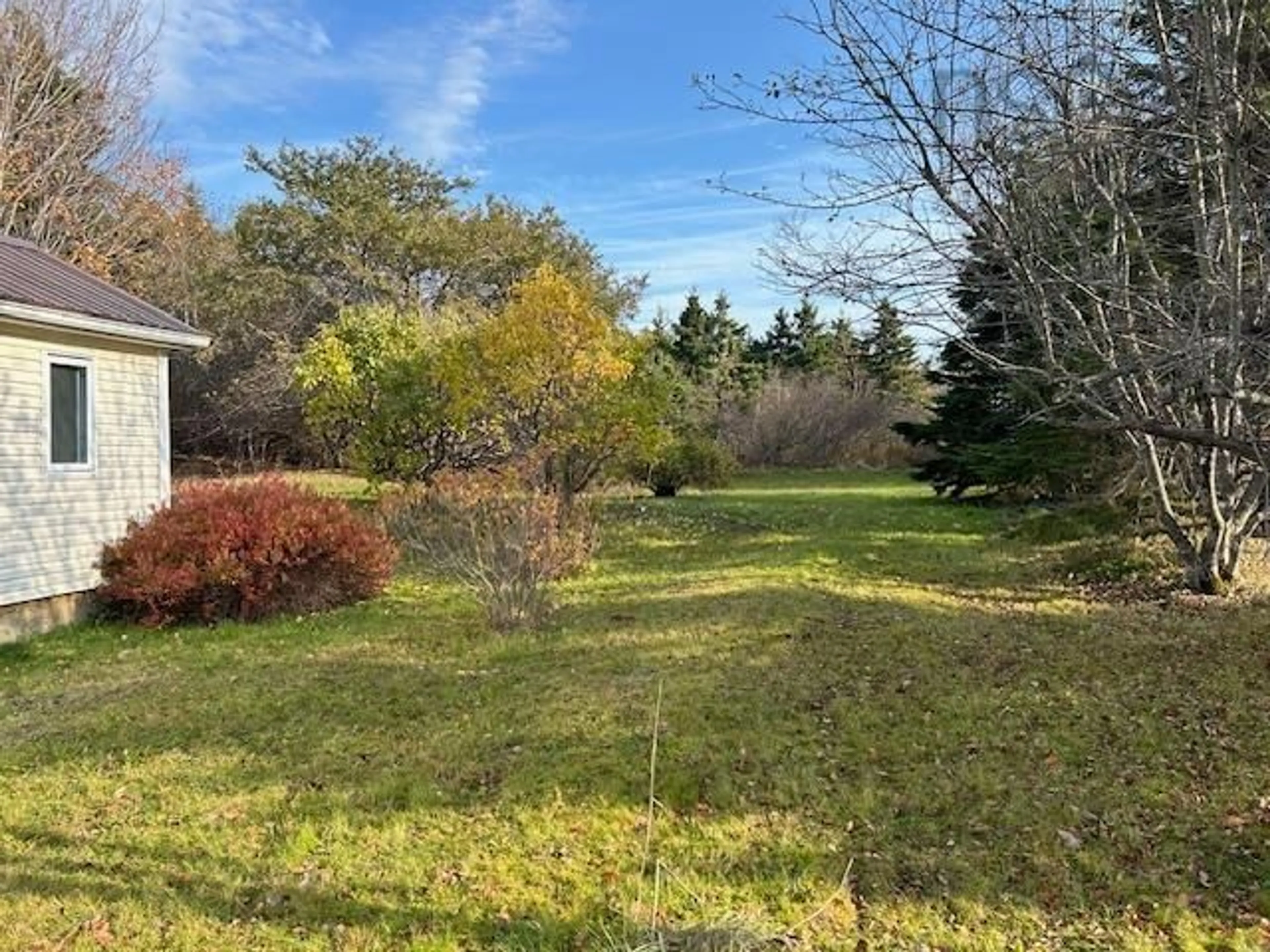 A pic from exterior of the house or condo, the fenced backyard for 499 Corbetts Cove Rd, Corbetts Cove Nova Scotia B0E 3B0