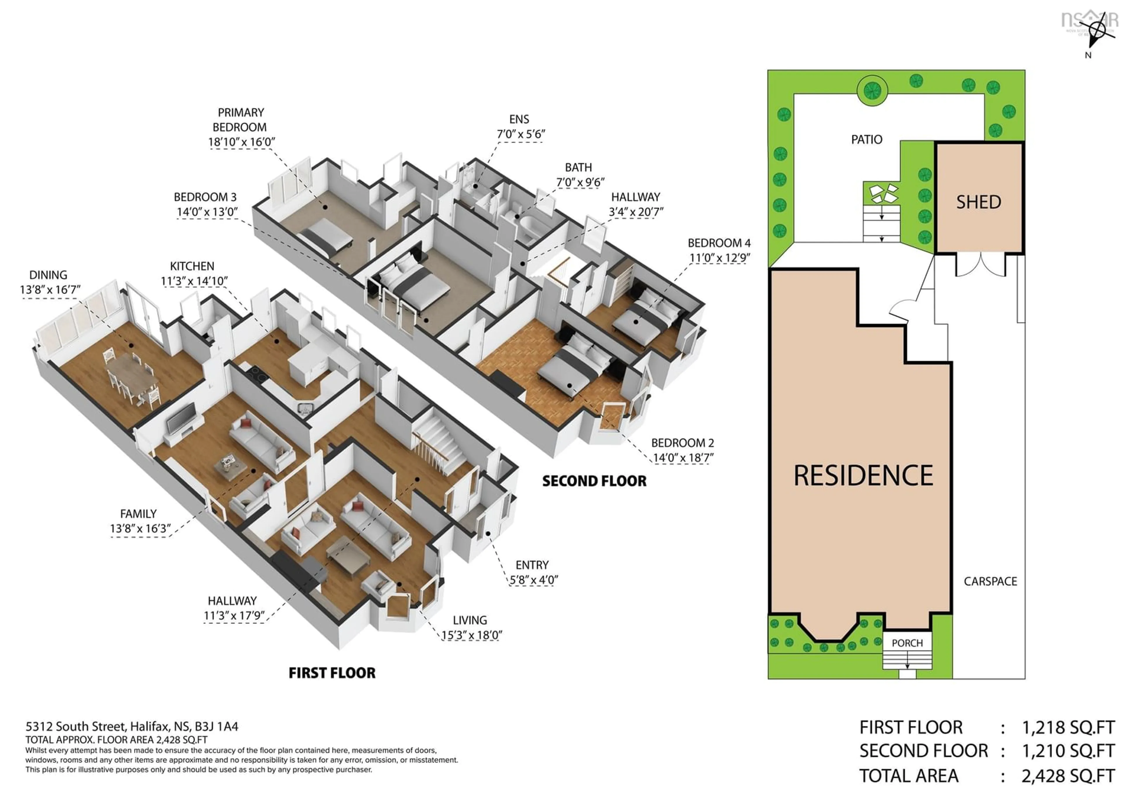 Floor plan for 5312 South St, Halifax Peninsula Nova Scotia B3J 1A4