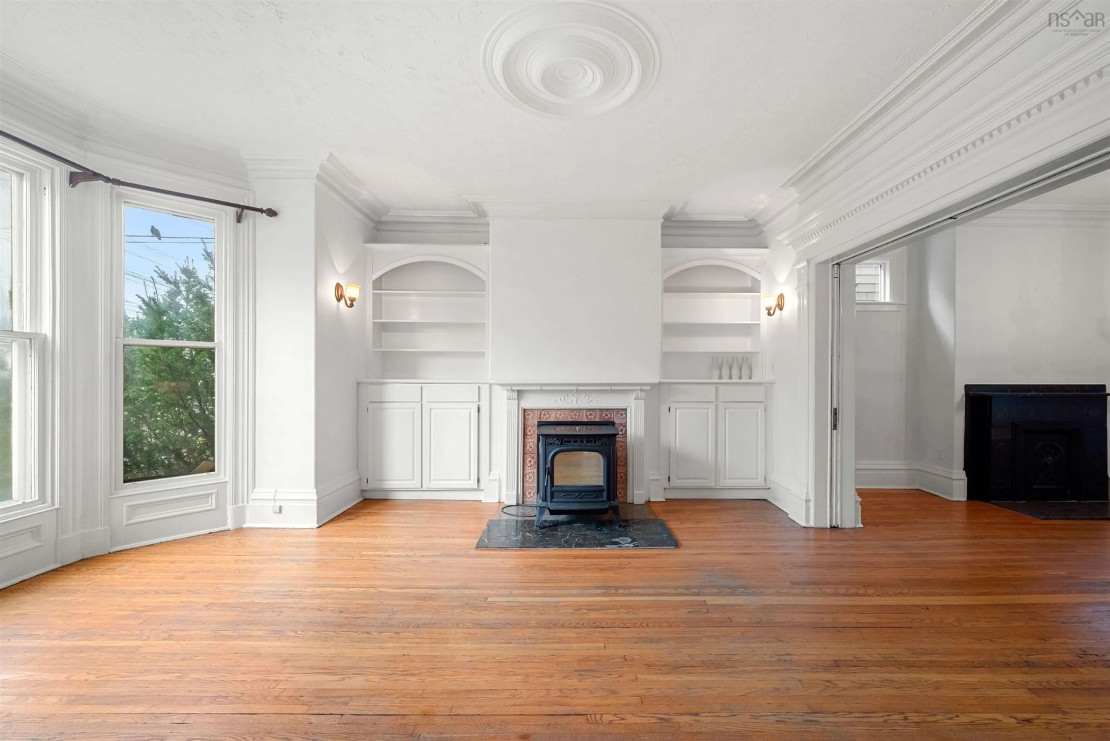 Living room, wood floors for 5312 South St, Halifax Peninsula Nova Scotia B3J 1A4