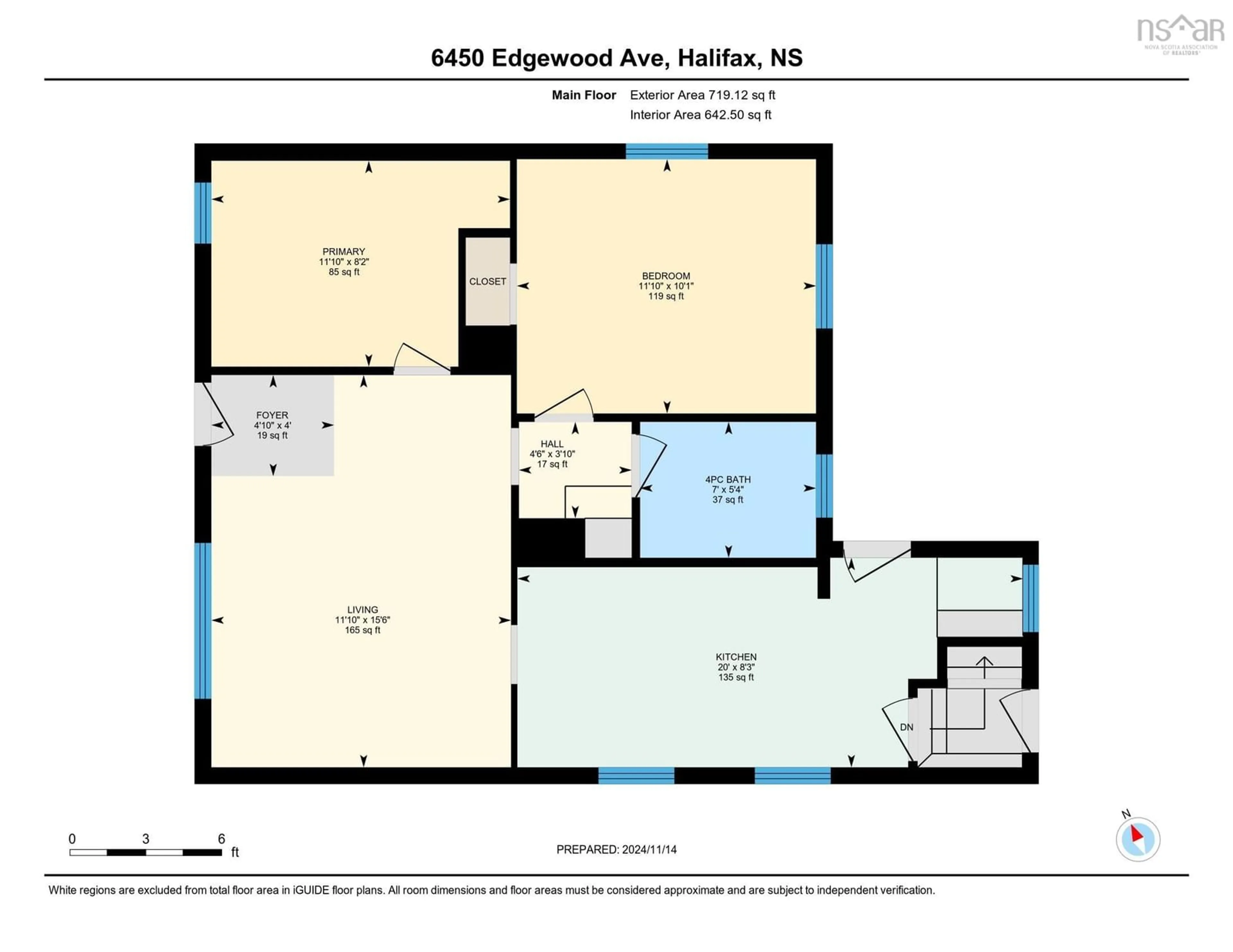 Floor plan for 6450 Edgewood Ave, Halifax Nova Scotia B3L 2N8