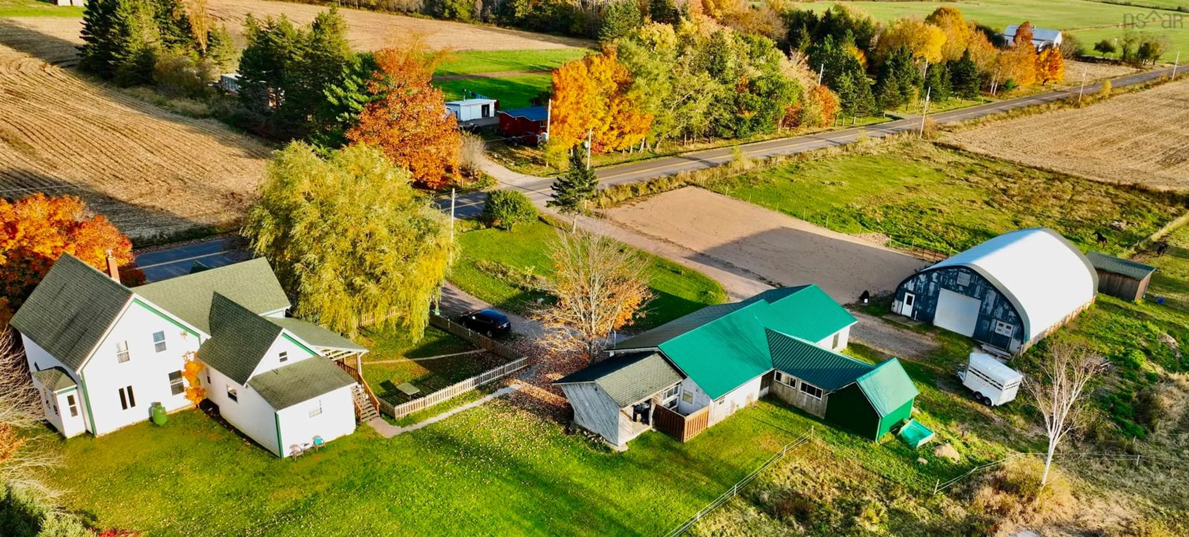 Frontside or backside of a home, the fenced backyard for 2155 Bishop Mountain Road, North Kingston Nova Scotia B0P 1R0