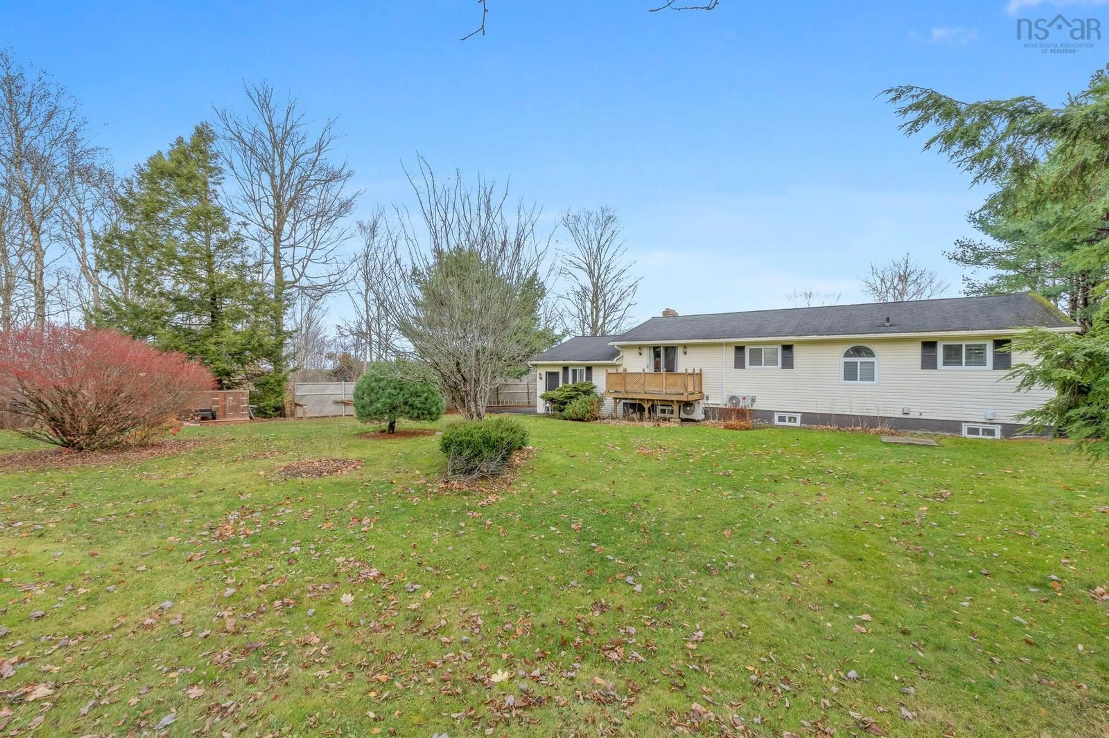 A pic from exterior of the house or condo, the fenced backyard for 74 Elaine Dr, Beaver Bank Nova Scotia B4G 1B4