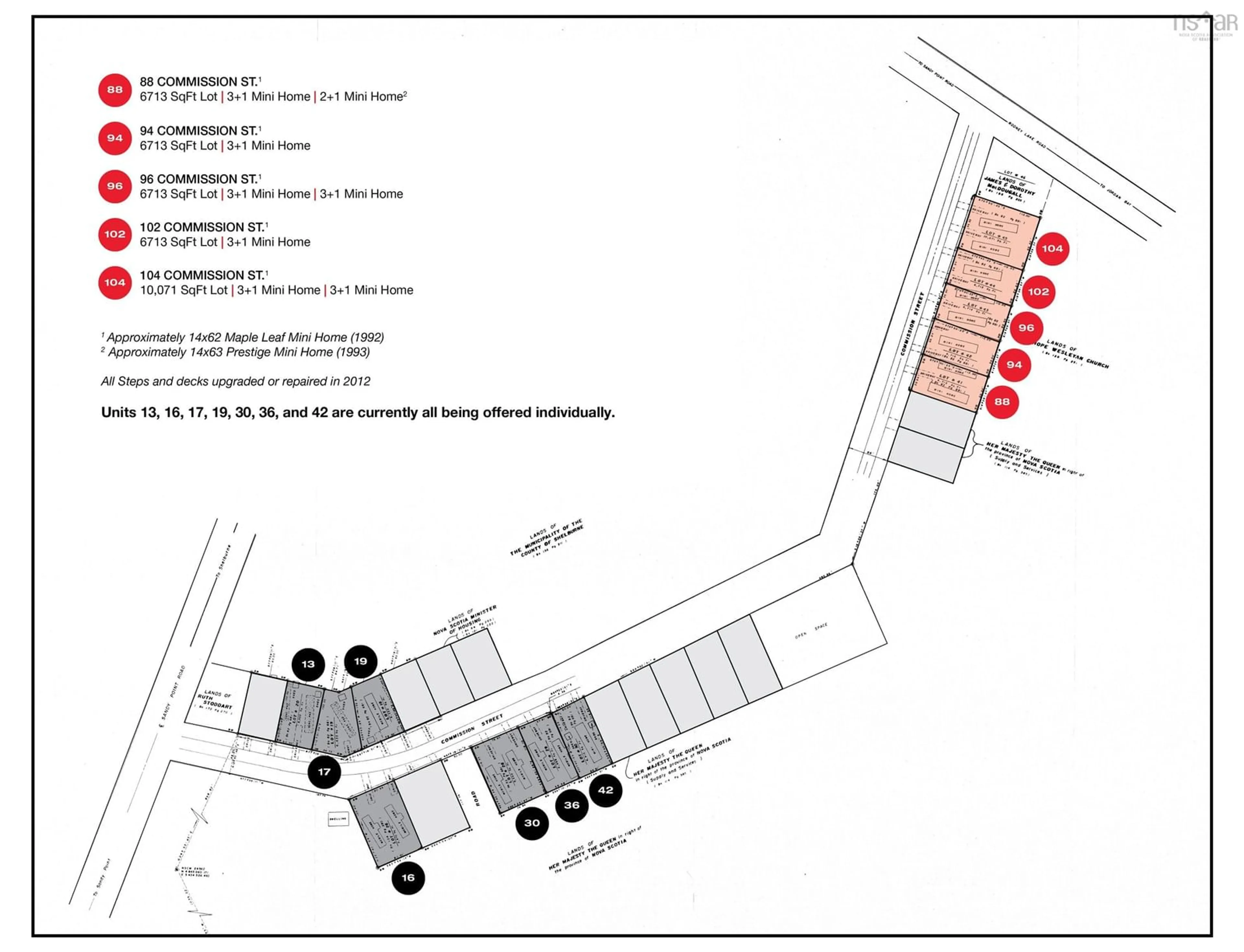 Floor plan for 88/94/96/102 Commission St, Sandy Point Nova Scotia B0T 1W0