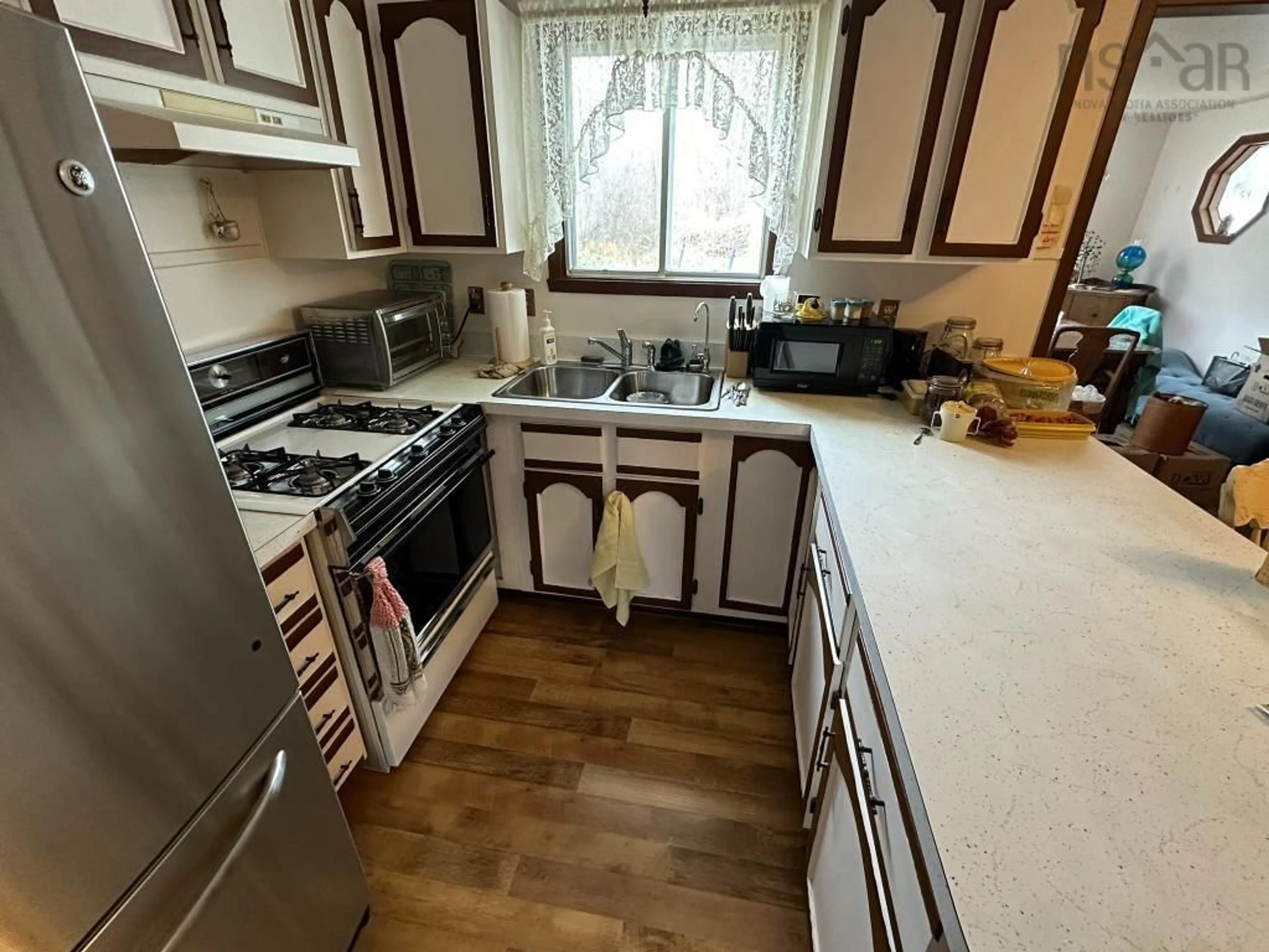 Standard kitchen, wood floors, cottage for 309 Main St, Berwick Nova Scotia B0P 1E0