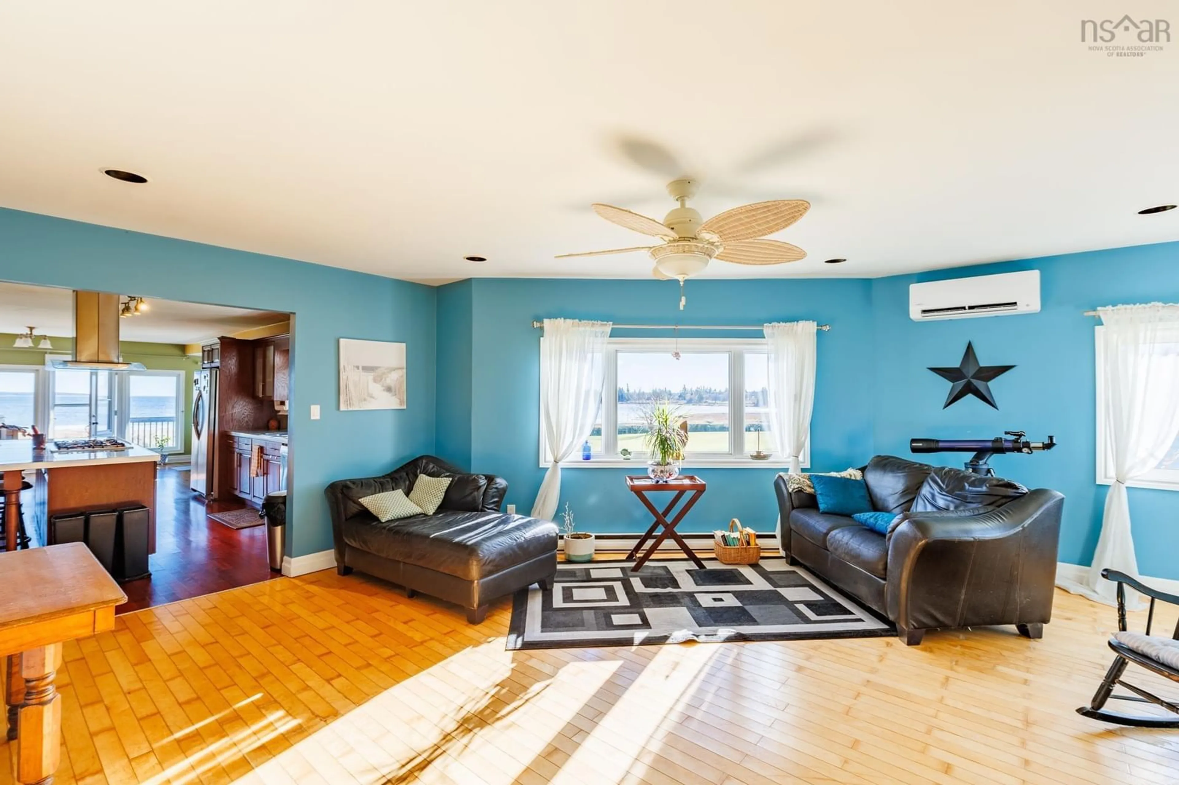 Living room, wood floors for 119 Island View Dr, Brass Hill Nova Scotia B0W 1G0