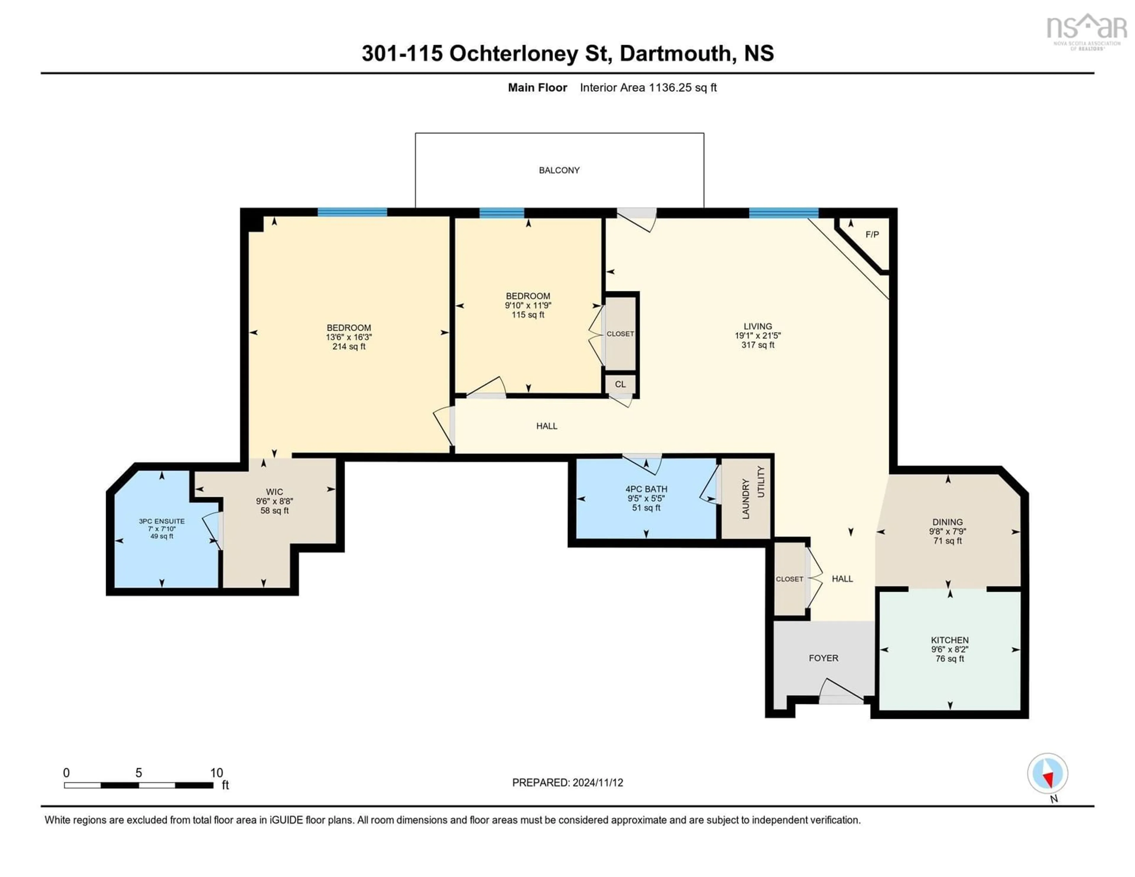 Floor plan for 115 Ochterloney St #301, Dartmouth Nova Scotia B2Y 4W8