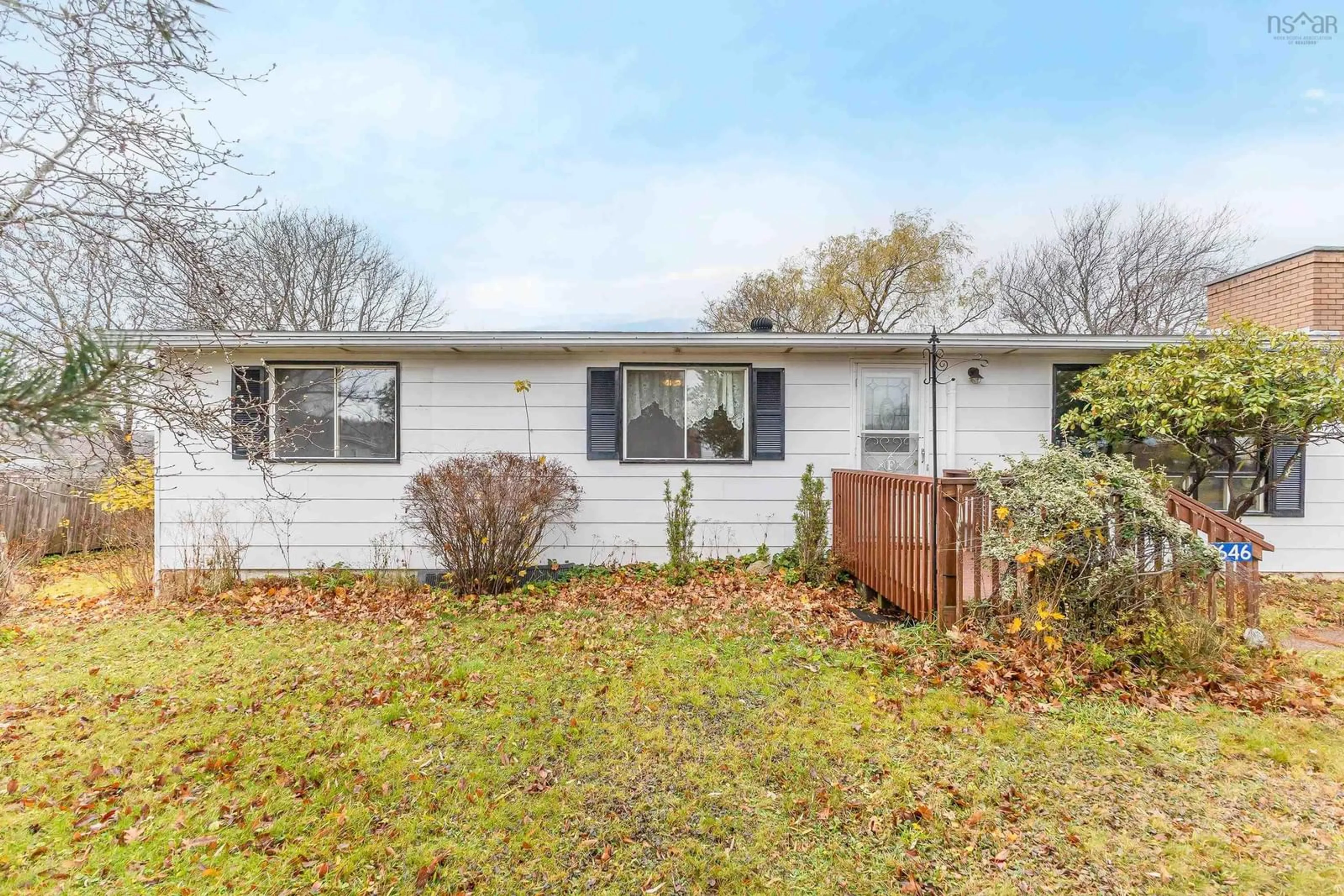 Frontside or backside of a home, the fenced backyard for 646 Helene St, New Glasgow Nova Scotia B2H 2Y1