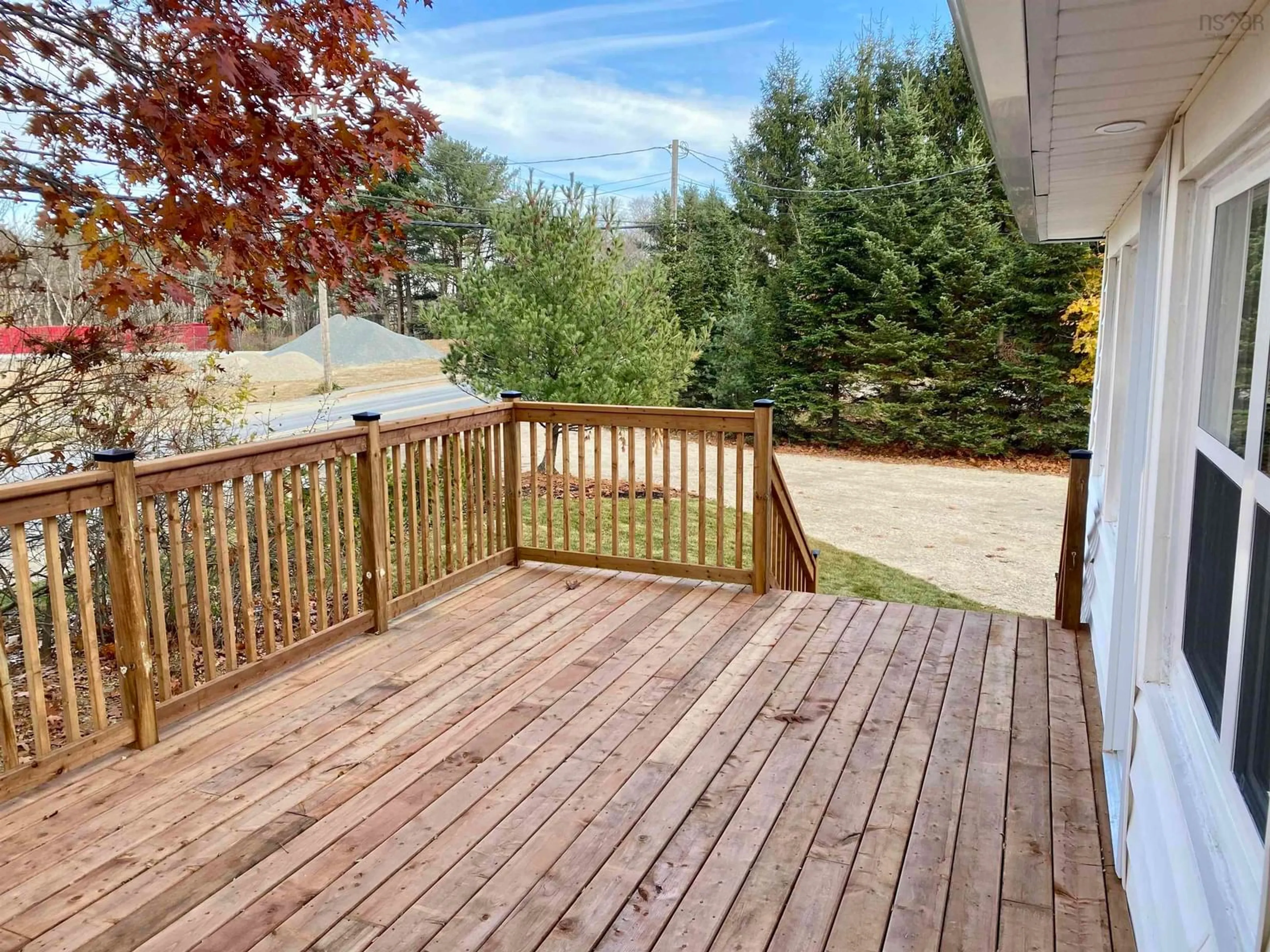 Patio, the fenced backyard for 391 St Phillips St, Bridgewater Nova Scotia B4V 1W7