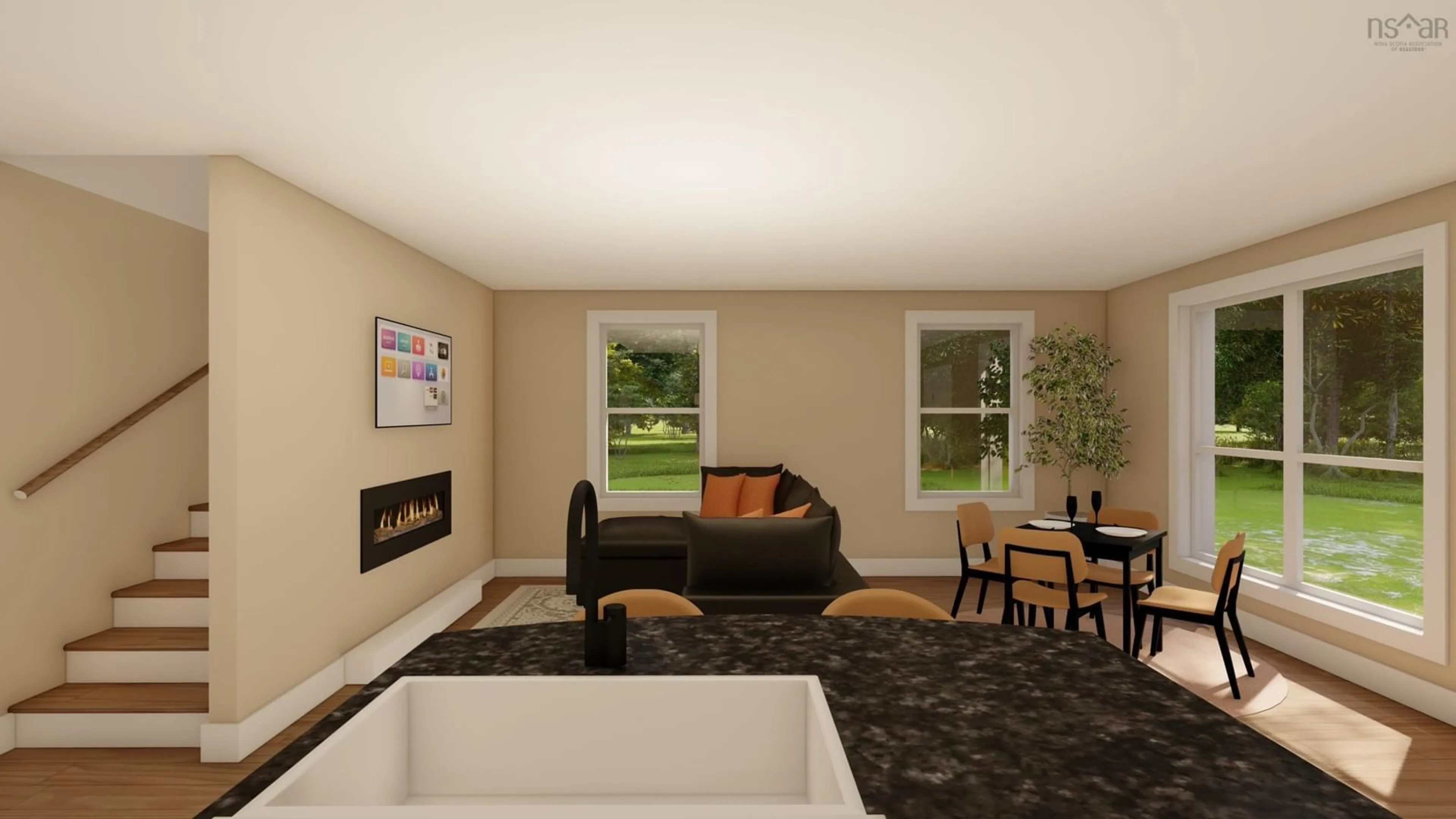 Living room, wood floors for Lot 8 Michaela Street, Pictou Nova Scotia B0K 1H0