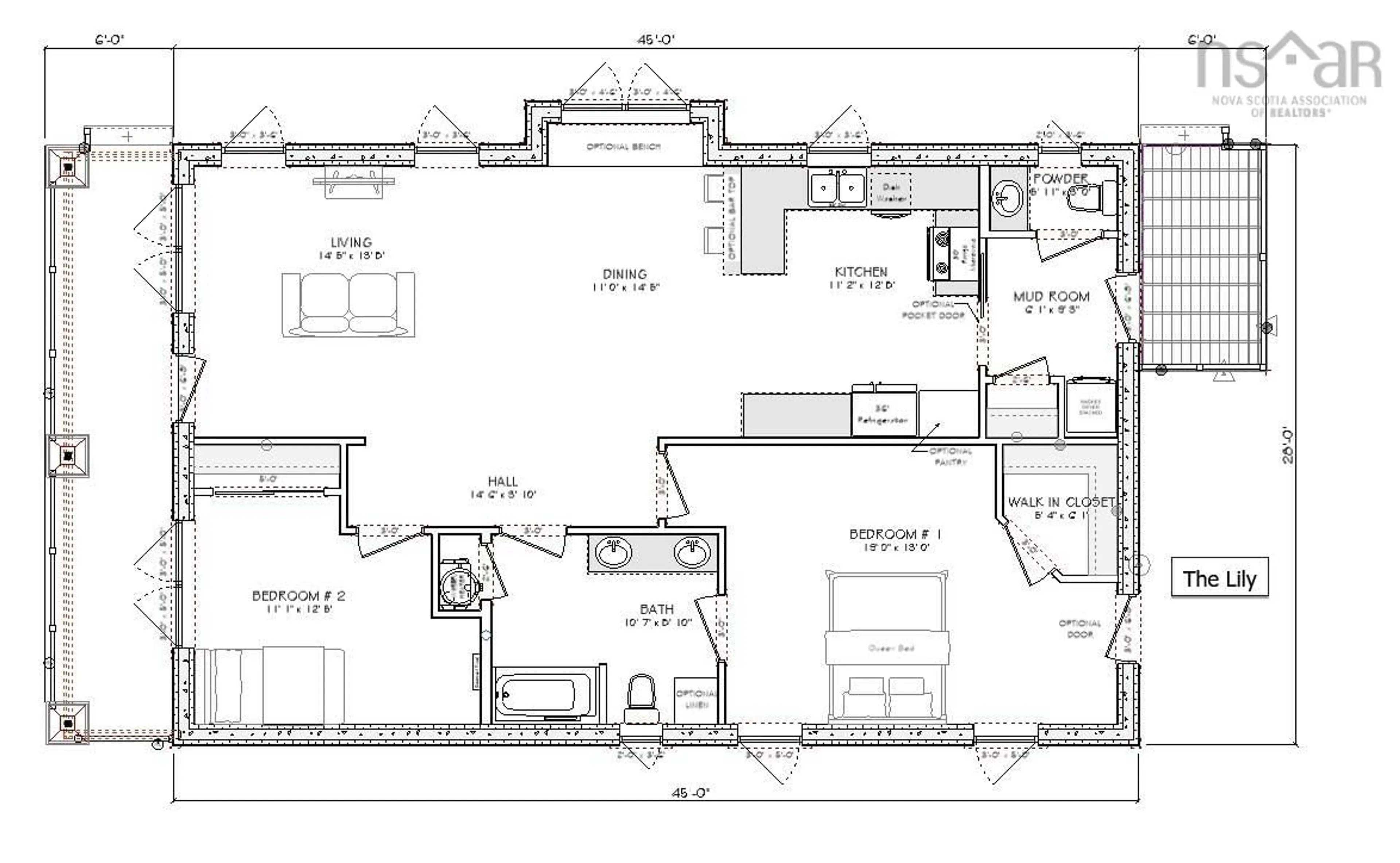 Floor plan for Lot 9 Michaela Street, Pictou Nova Scotia B0K 1H0