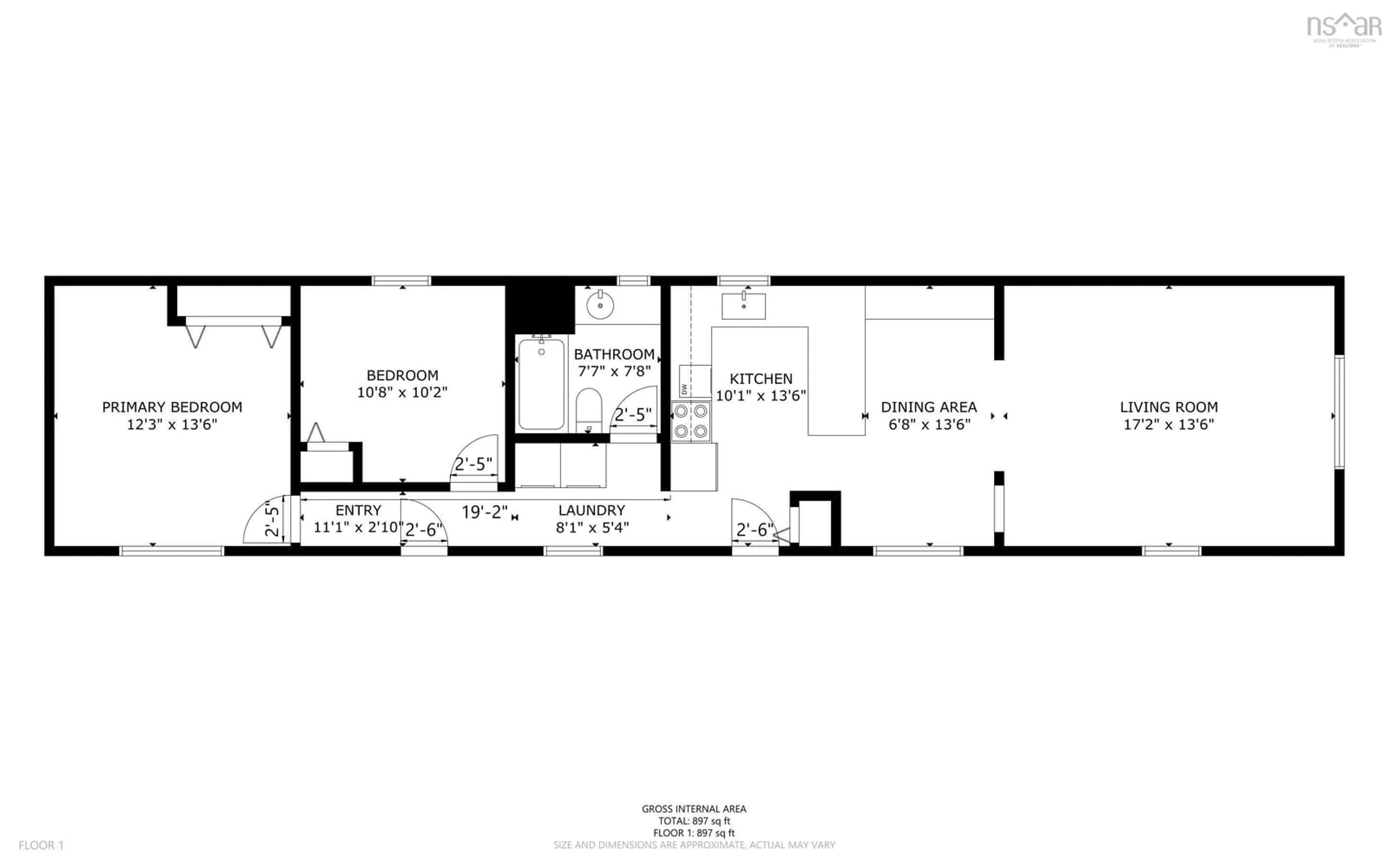 Floor plan for 18 Third St, Lucasville Nova Scotia B4B 1P9