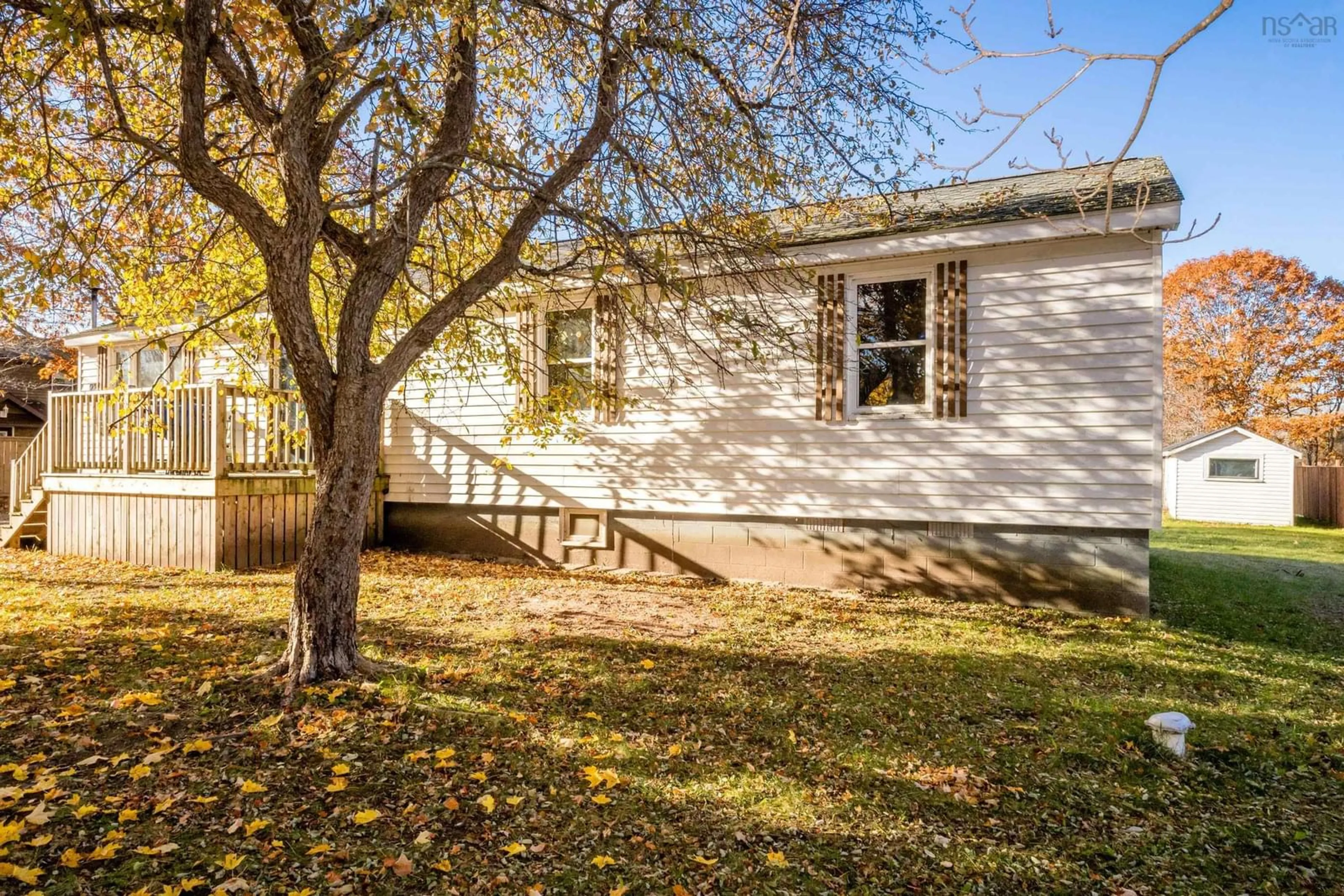 A pic from exterior of the house or condo, the fenced backyard for 23 Dodge Road Exten, South Farmington Nova Scotia B0P 1R0