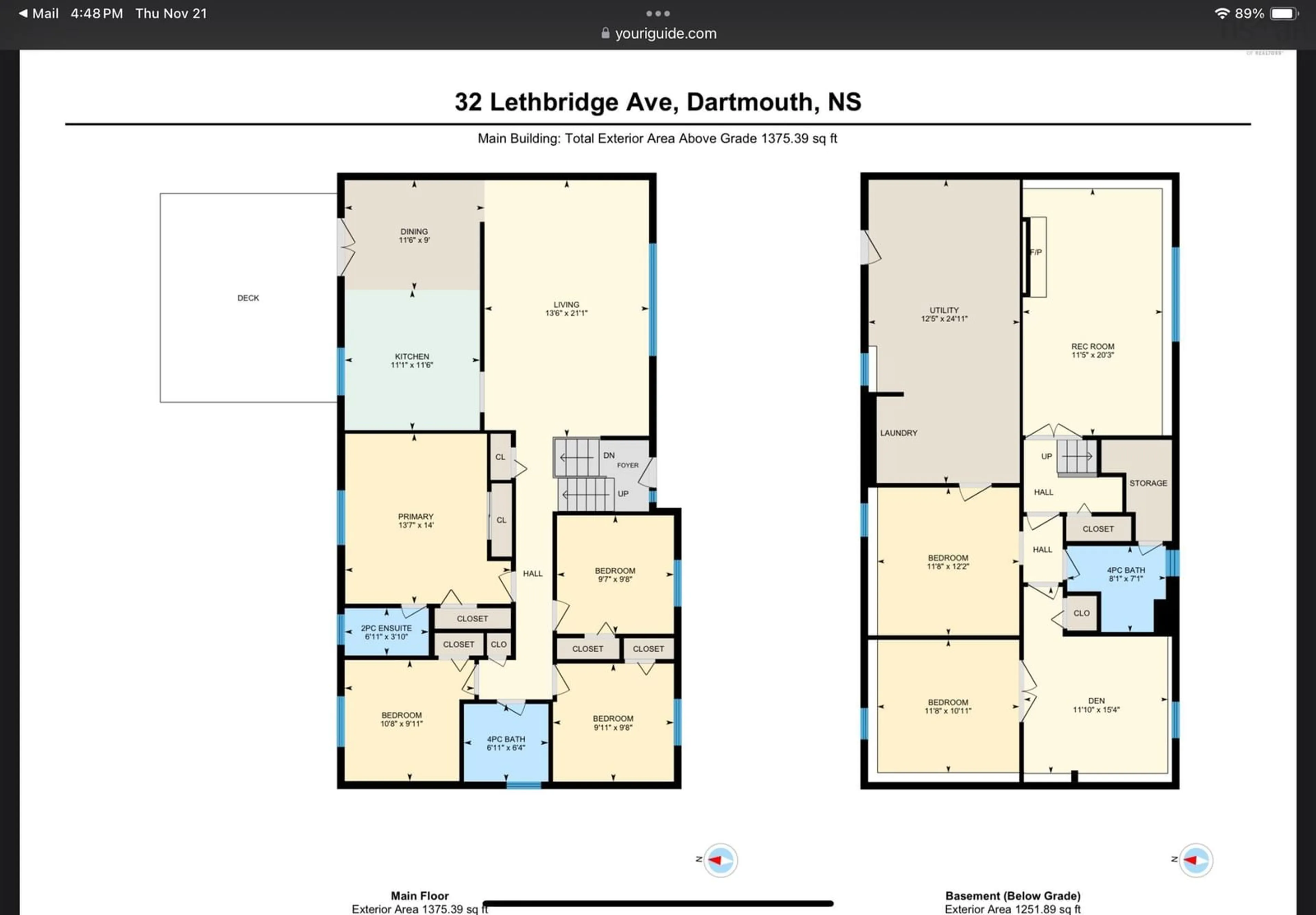 Floor plan for 32 Lethbridge Ave, Dartmouth Nova Scotia B2X 2X2