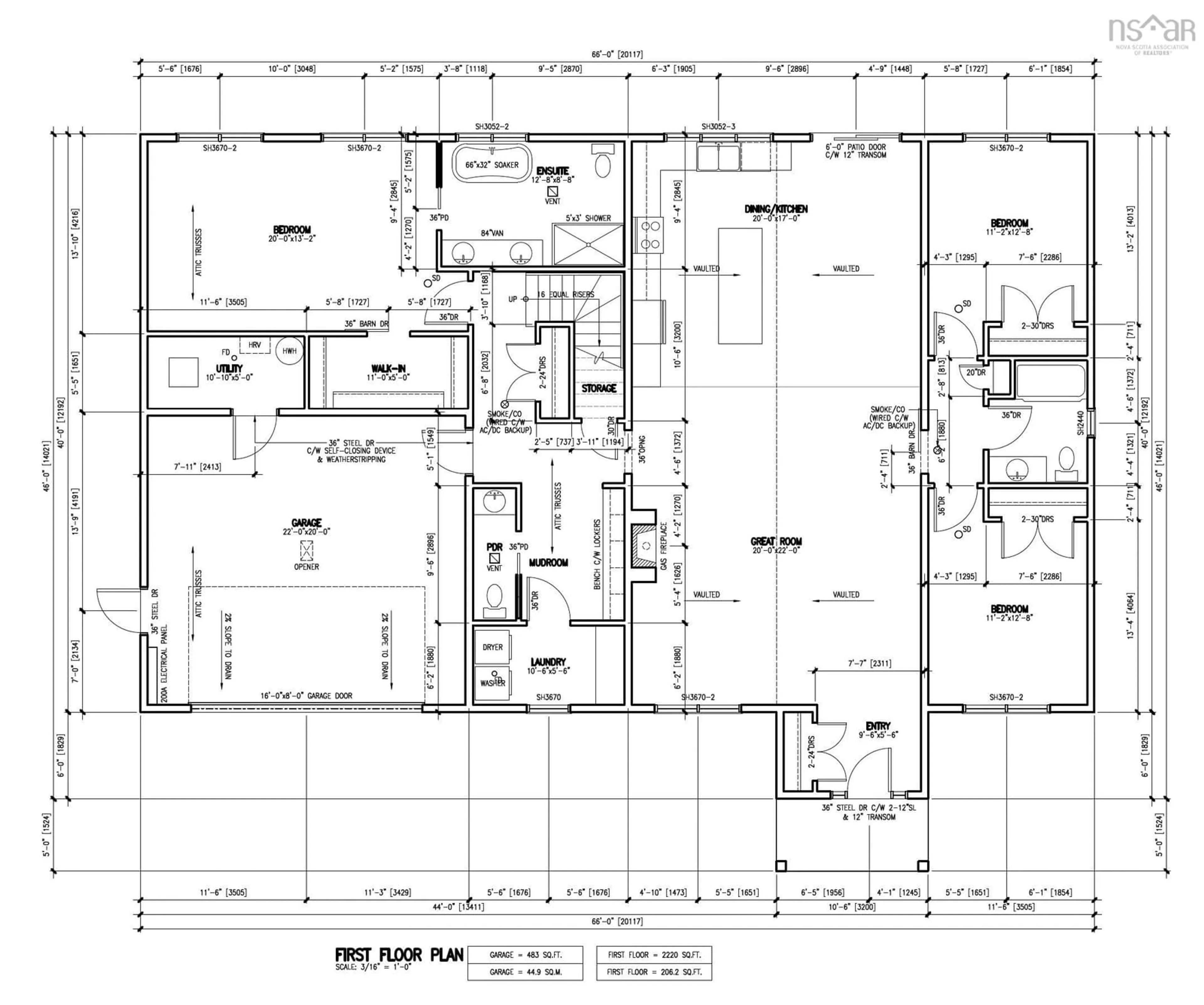 Floor plan for 40 Shirewood Lane, Oakfield Nova Scotia B2T 1B3