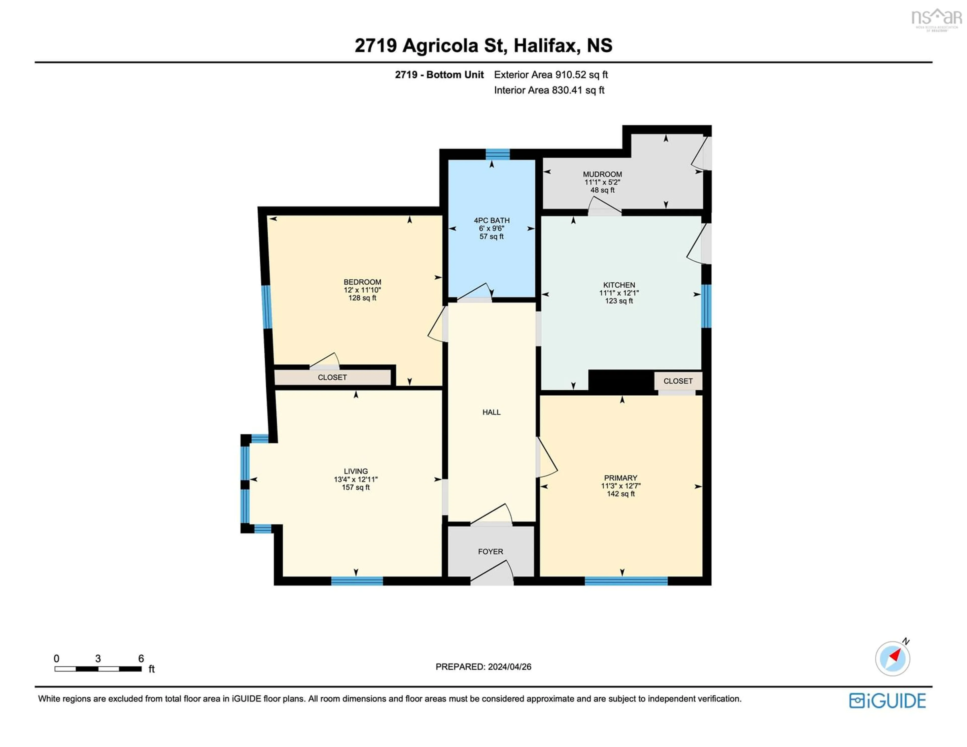 Floor plan for 2719 Agricola St, Halifax Nova Scotia B3K 4E2