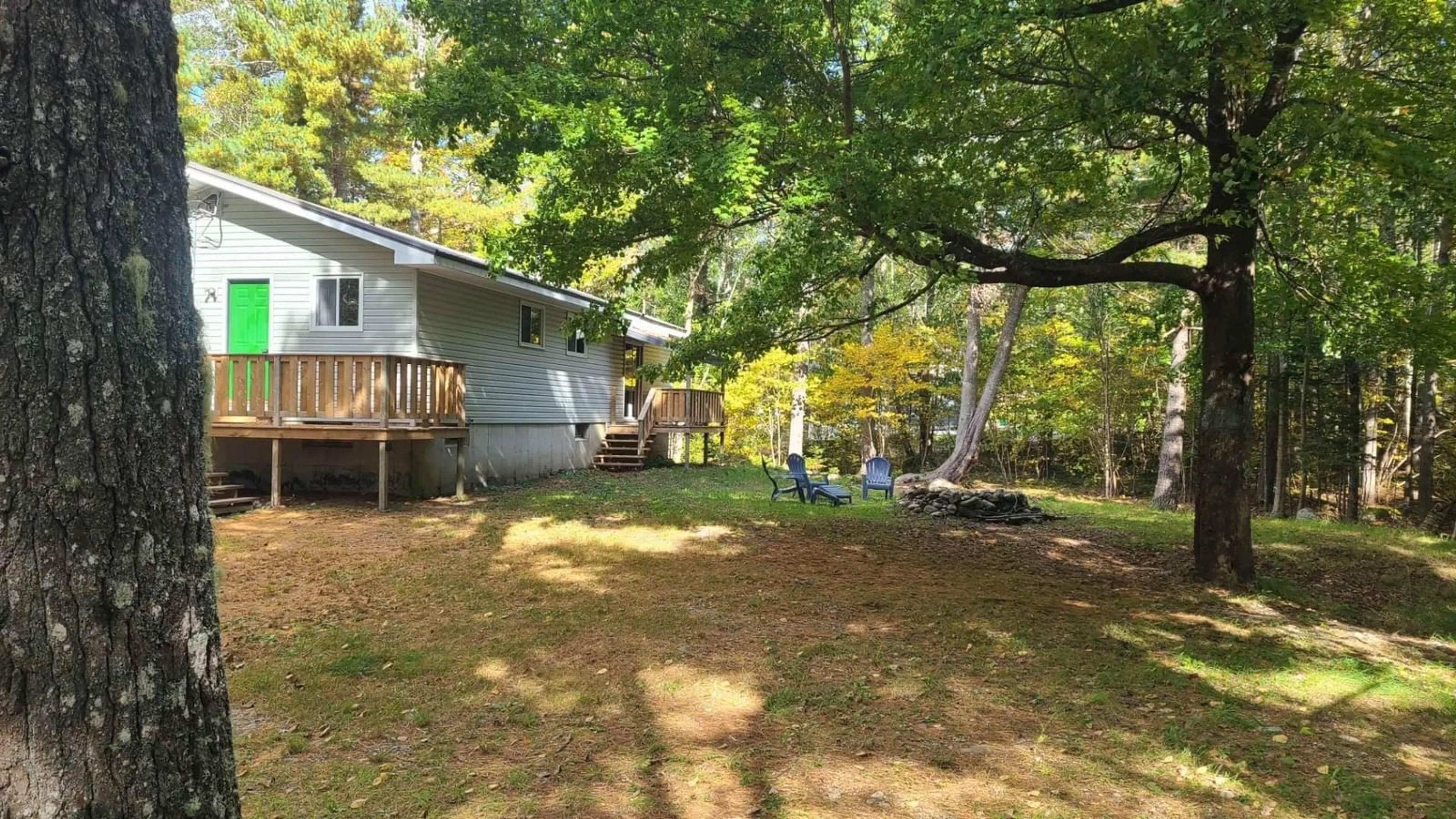 A pic from exterior of the house or condo, the fenced backyard for 98 Lakeside Dr, Welshtown Nova Scotia B0T 1W0