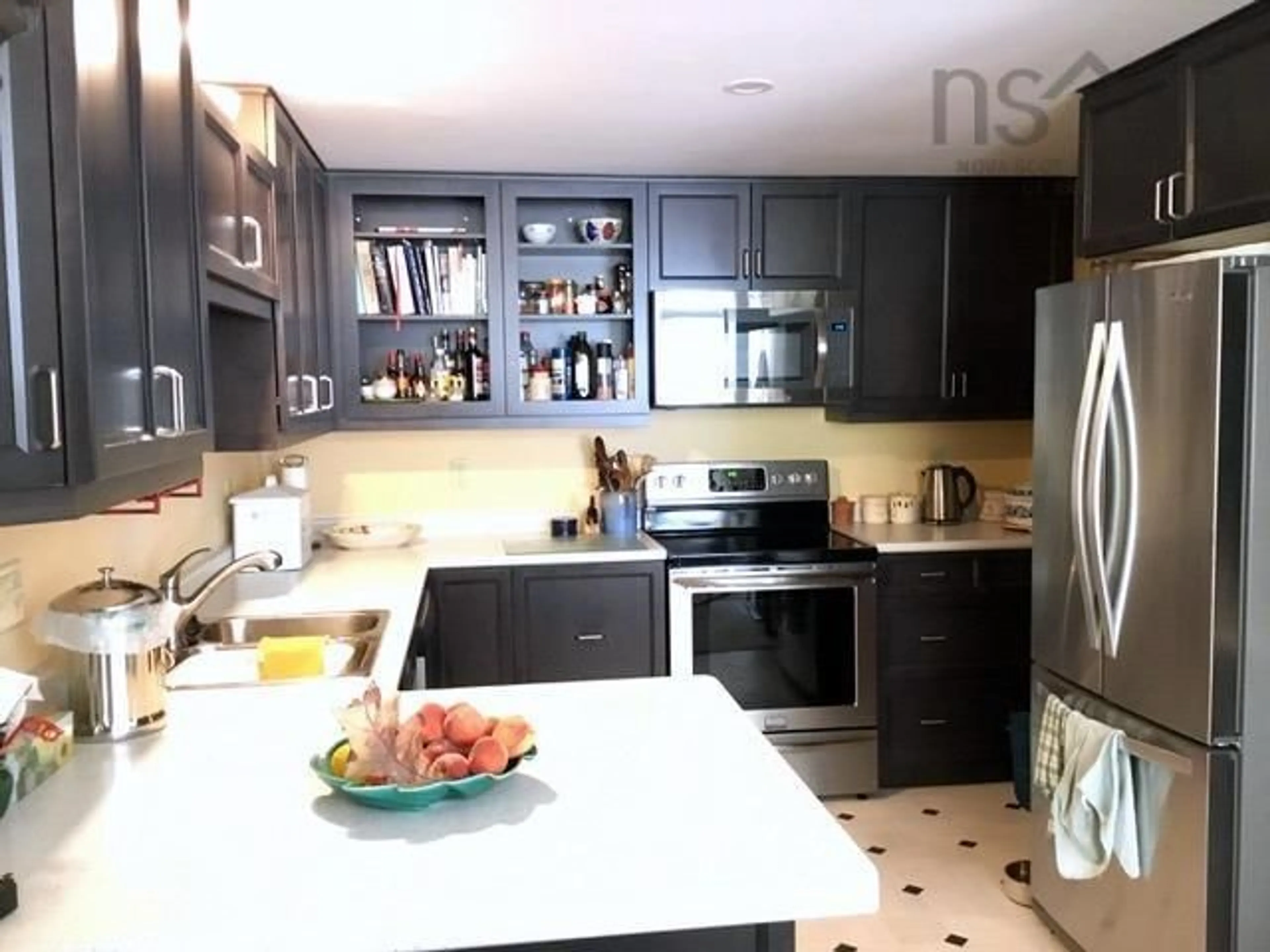 Contemporary kitchen, ceramic floors for 575 Main St #Unit 4B, Mahone Bay Nova Scotia B0J 2E0