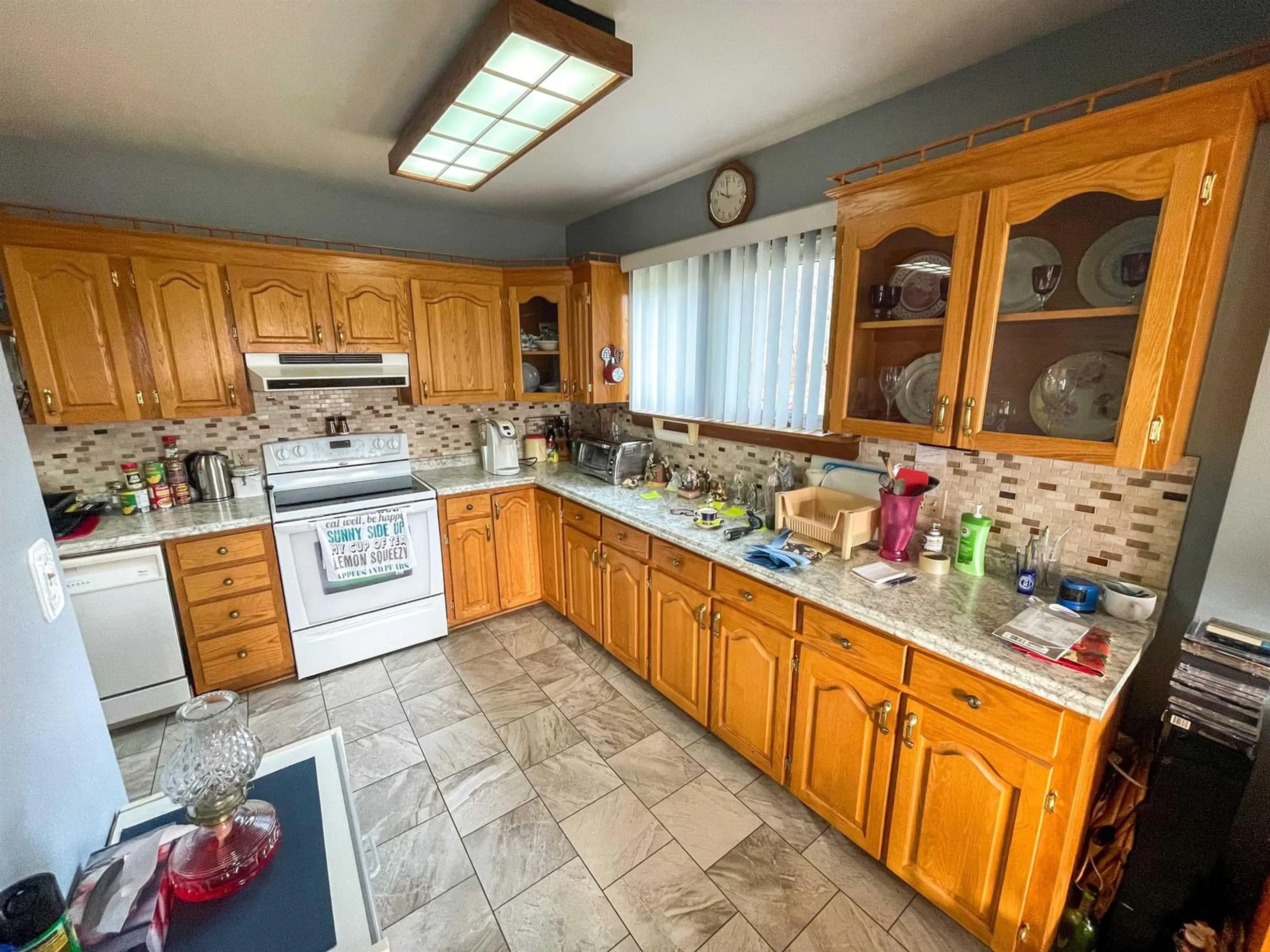 Kitchen, ceramic floors, cottage for 219 Dominion St, Glace Bay Nova Scotia B1A 3N2