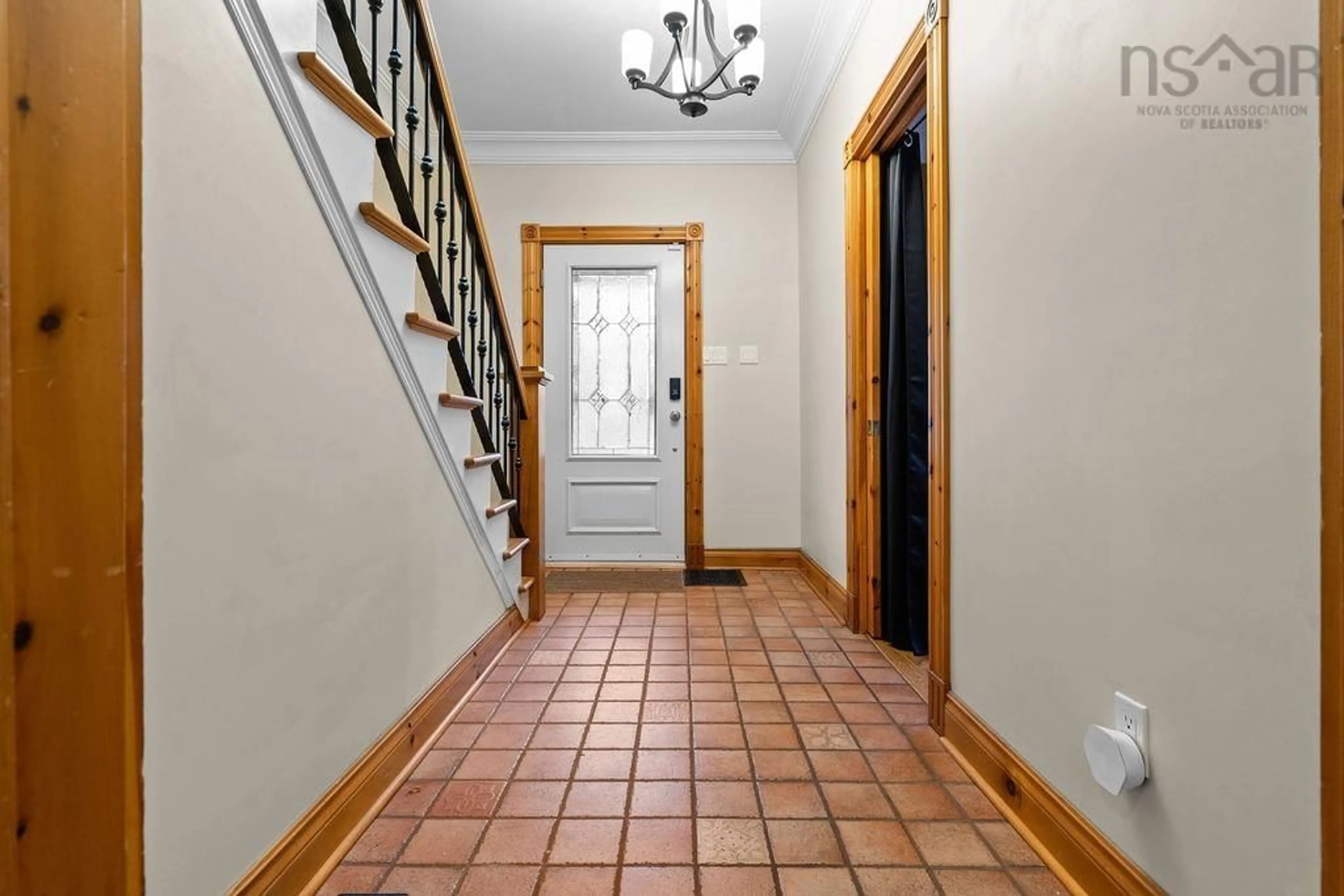 Indoor foyer, wood floors for 115-117 Lavinia St, New Glasgow Nova Scotia B2H 1N7