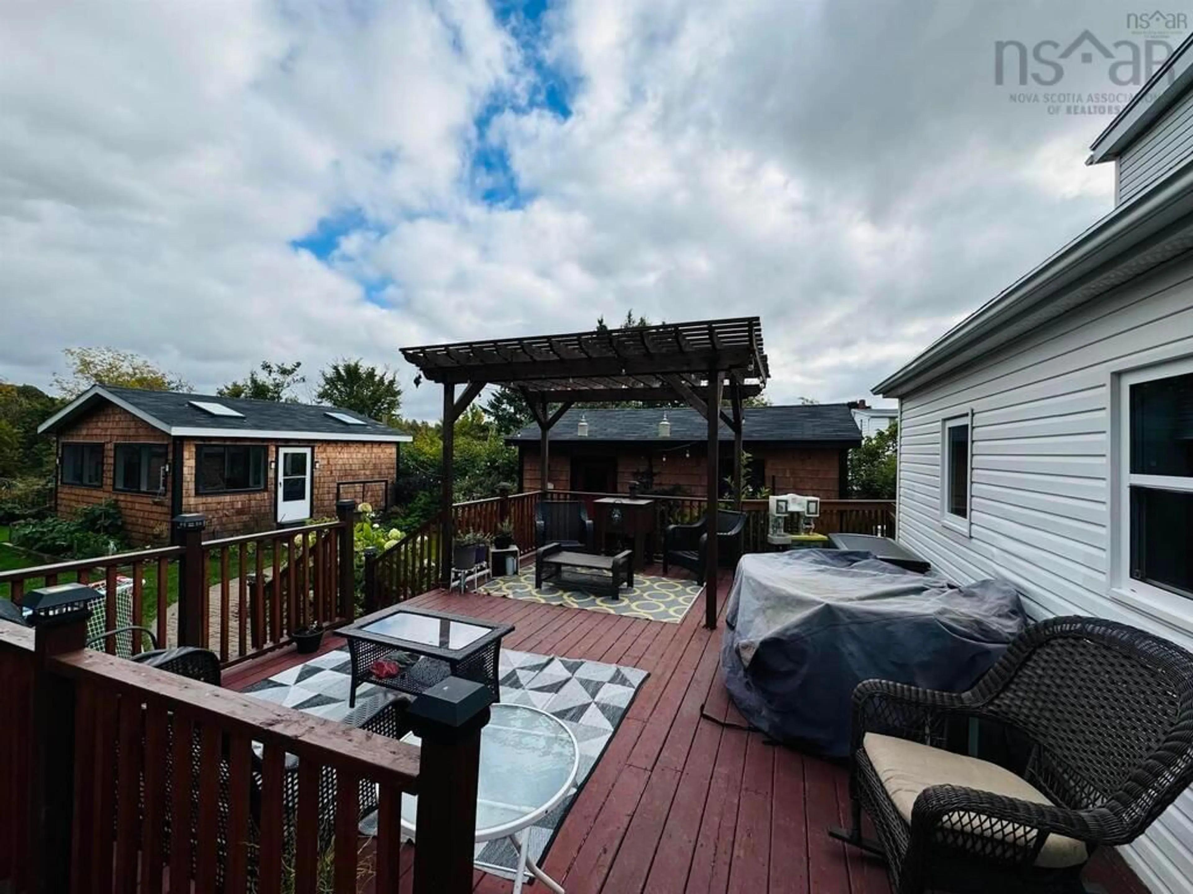 Patio, the fenced backyard for 355 Queen St, Truro Nova Scotia B2N 2C4