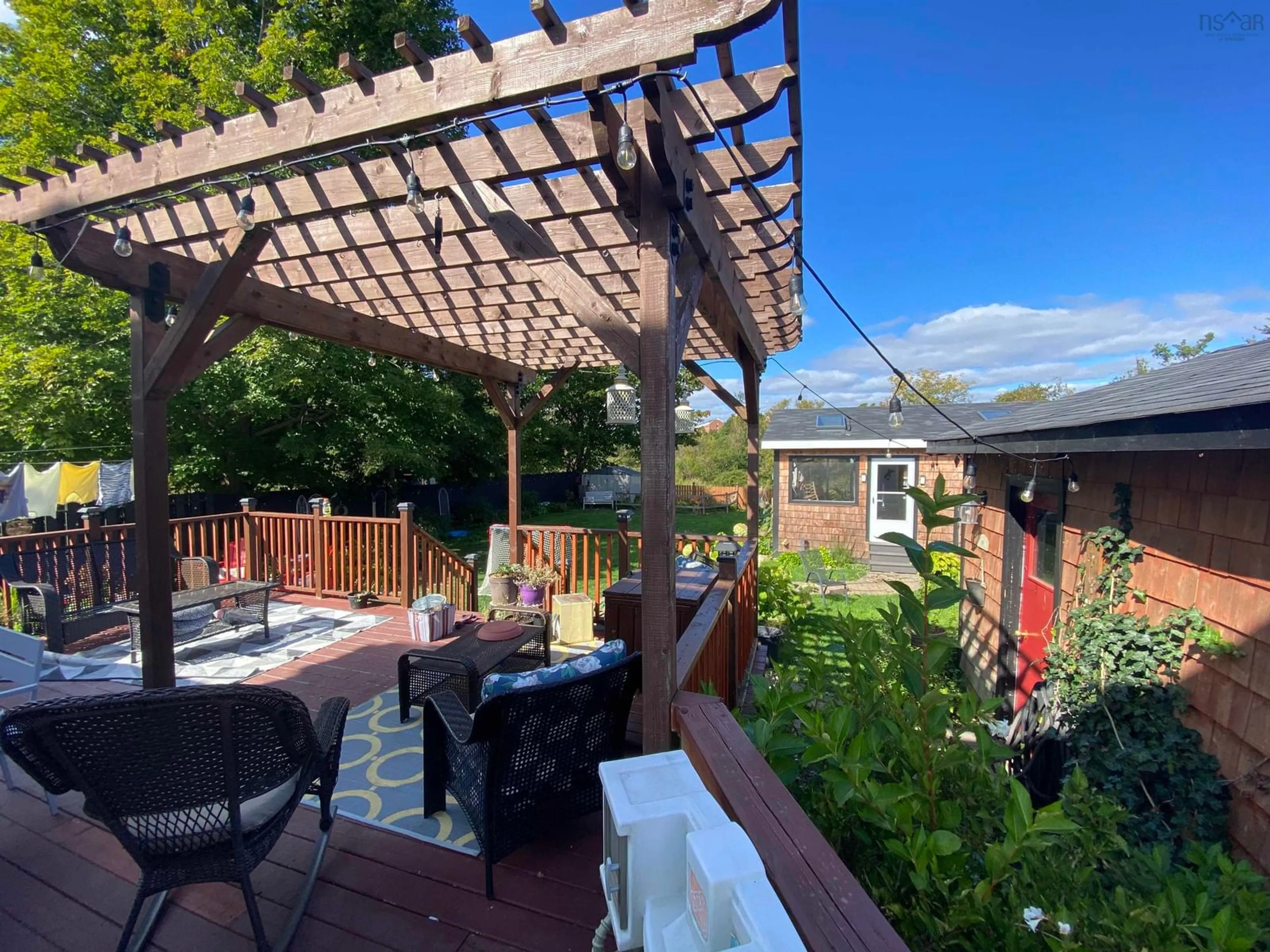 Patio, the fenced backyard for 355 Queen St, Truro Nova Scotia B2N 2C4