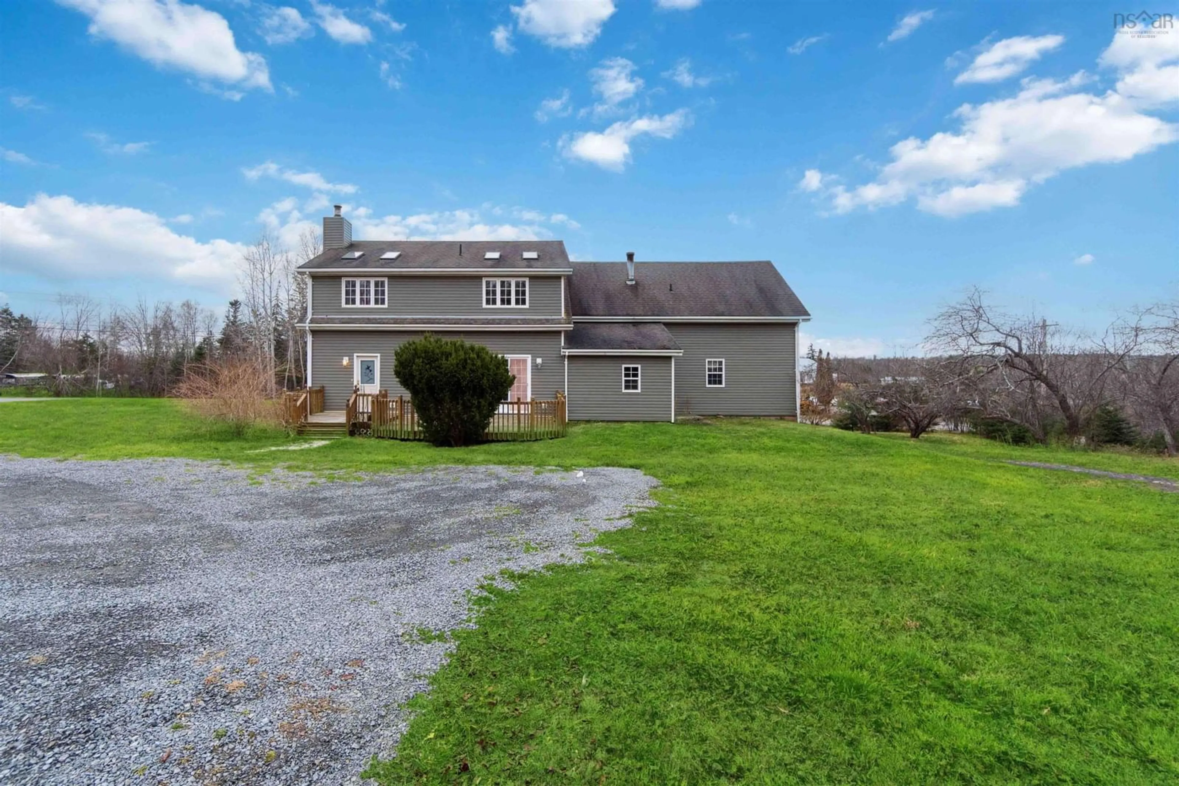 Frontside or backside of a home, the fenced backyard for 4146 Walton Woods Rd, Walton Nova Scotia B0N 2R0