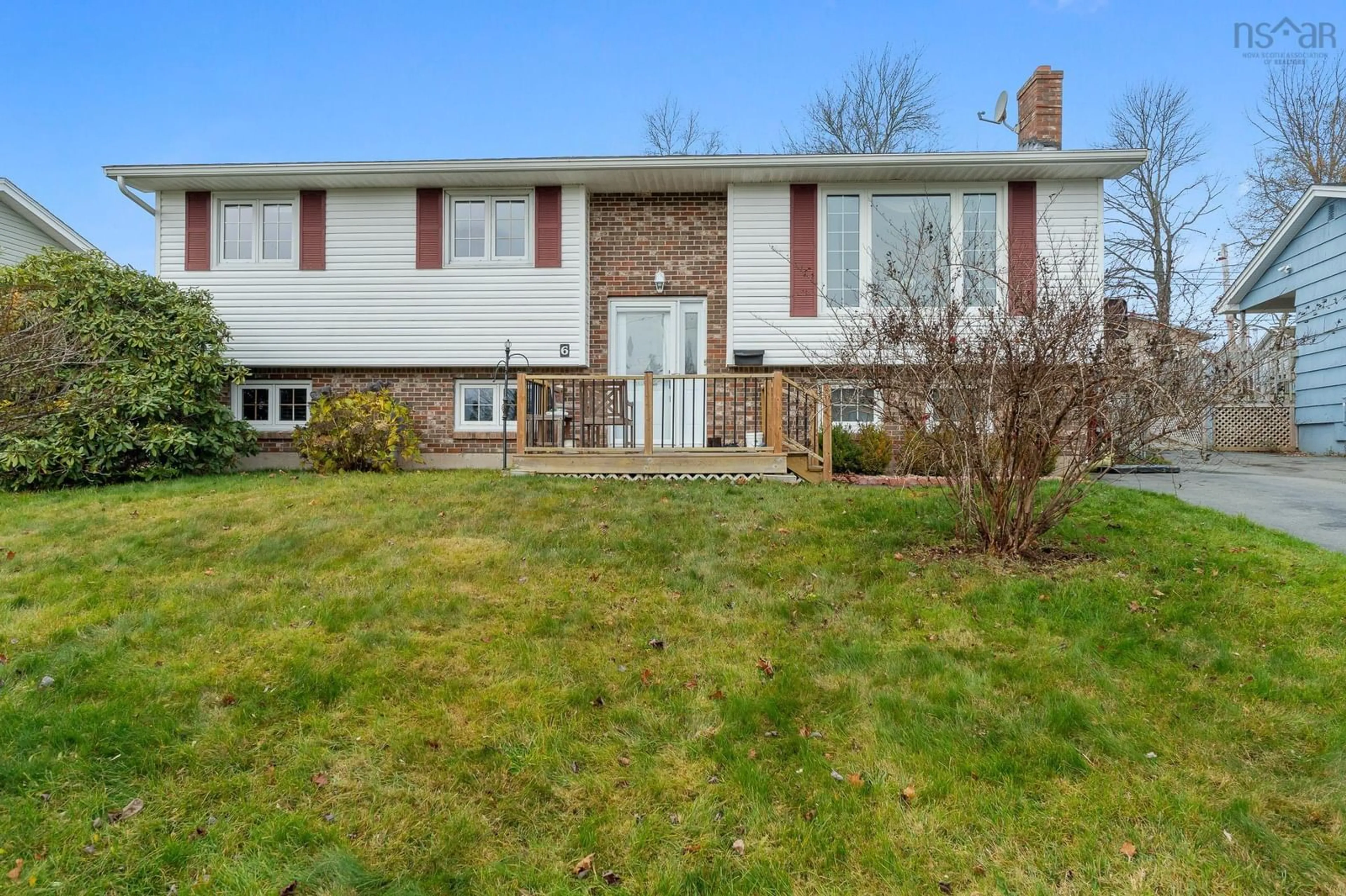 Frontside or backside of a home, the fenced backyard for 6 Nordic Crt, Lower Sackville Nova Scotia B4C 3E3