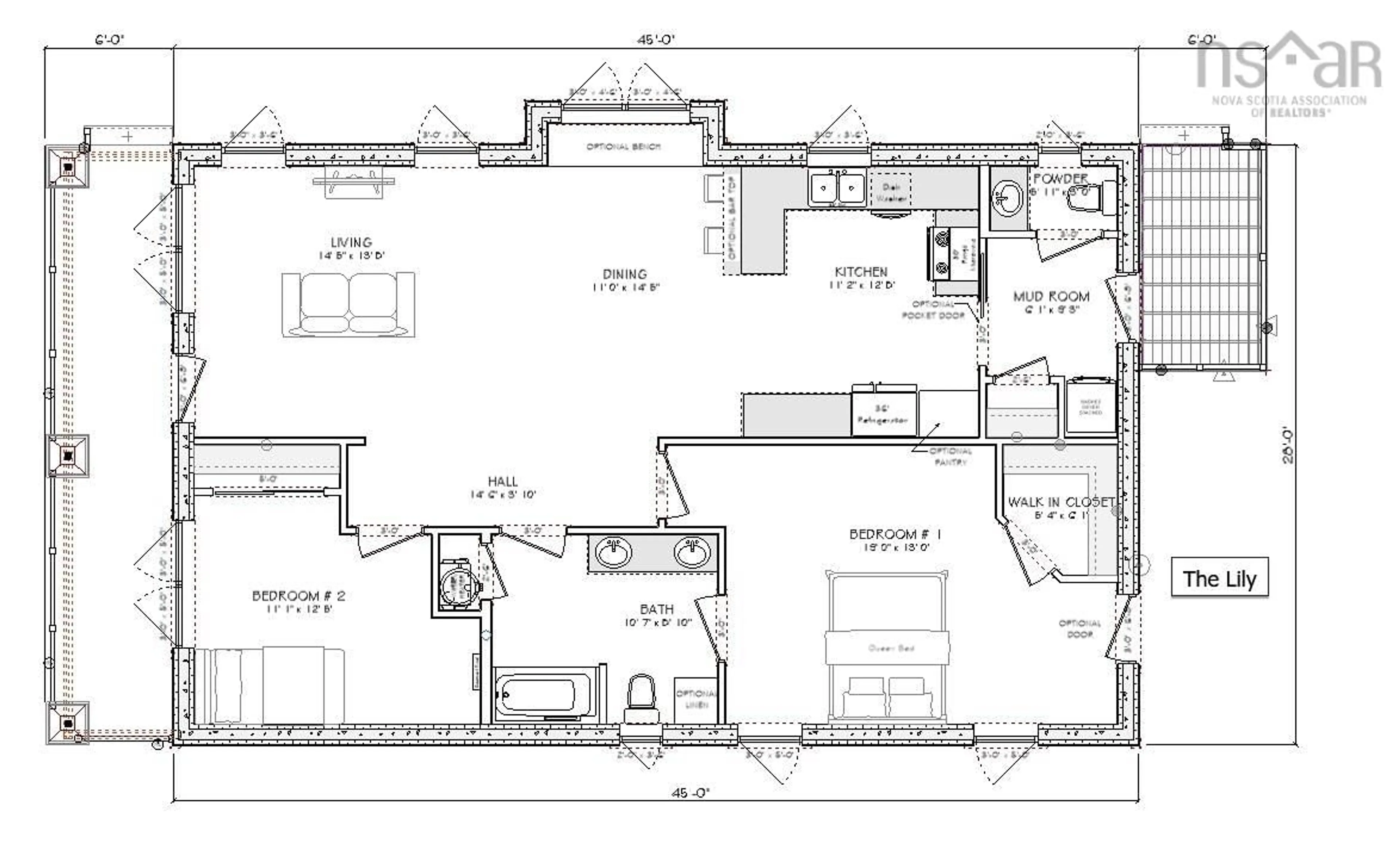 Floor plan for Lot Michaela St #5, Pictou Nova Scotia B0K 1H0