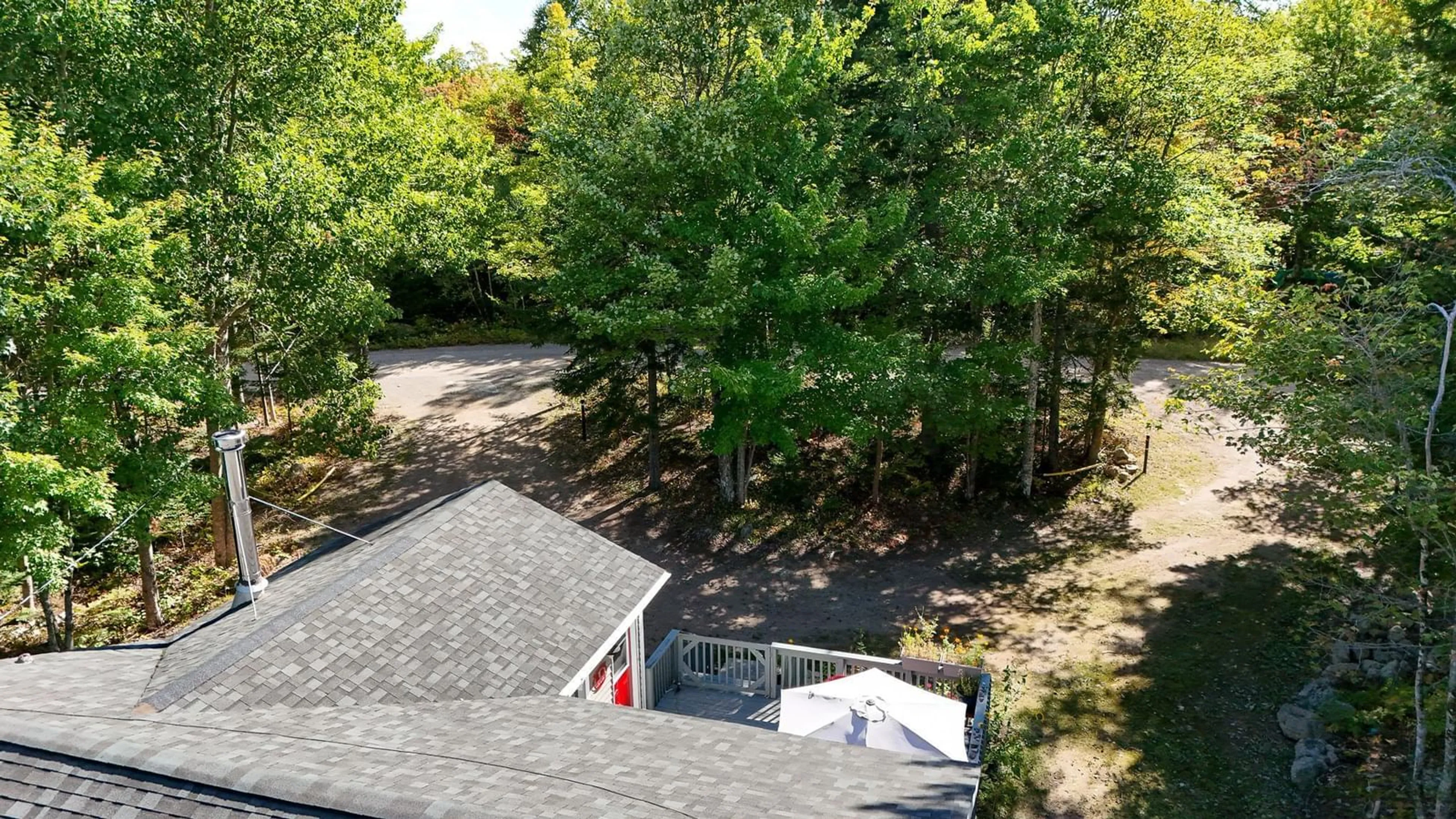 Patio, the fenced backyard for 30 Loon Lane, Aylesford Lake Nova Scotia B0P 1C0