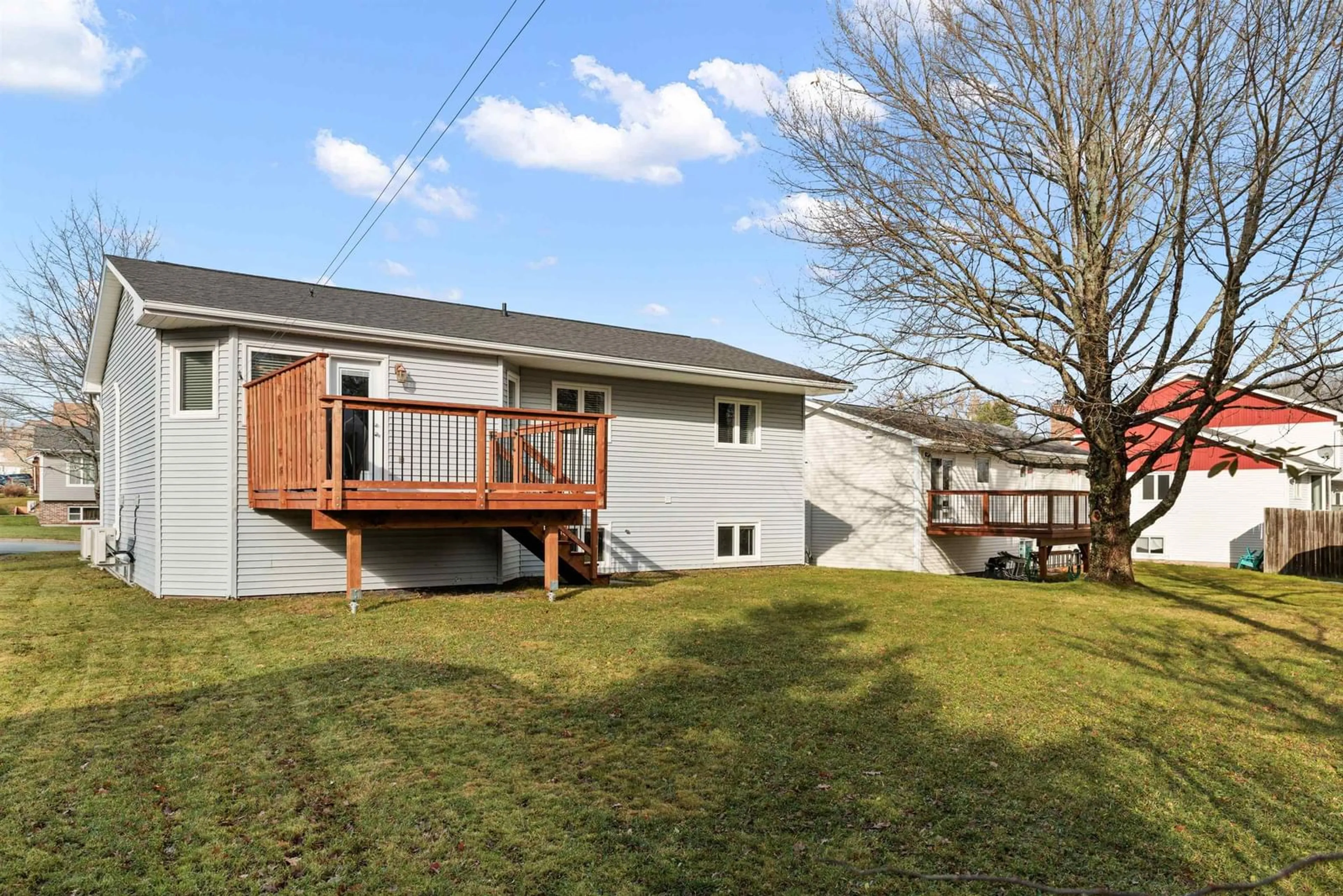 Frontside or backside of a home, the fenced backyard for 10 Dresden Crt, Sackville Nova Scotia B4C 3W8