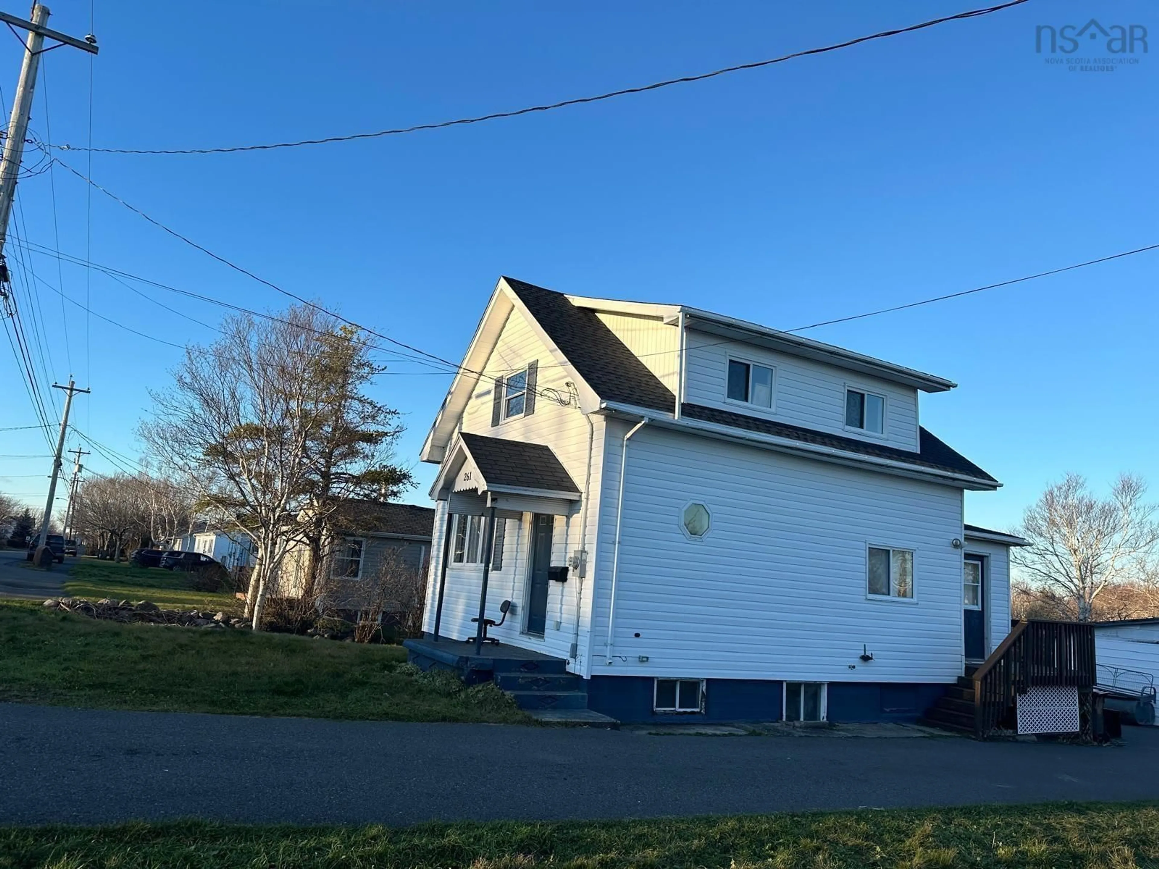 Frontside or backside of a home, the front or back of building for 261 Lake Rd, Glace Bay Nova Scotia B1A 2H2