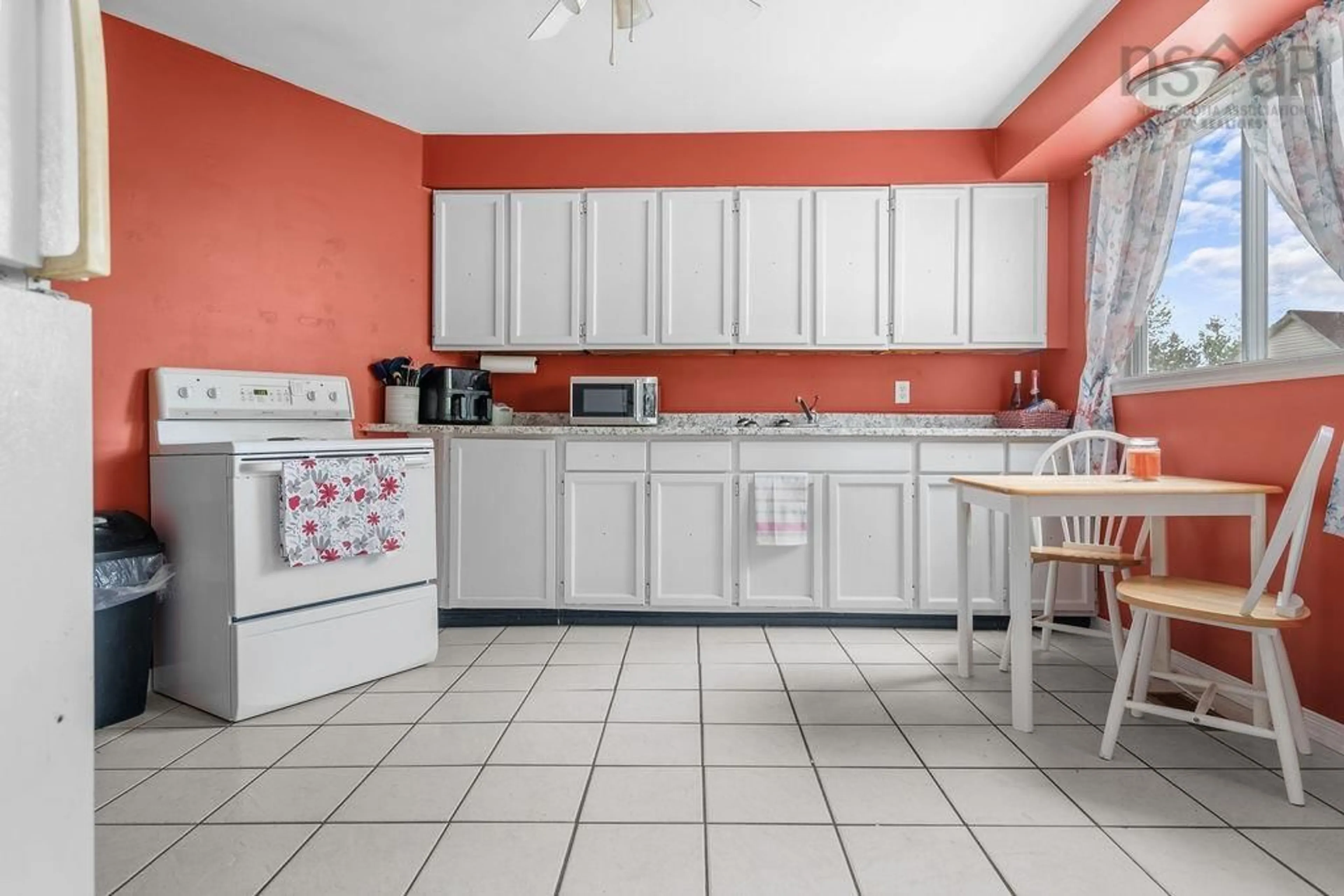 Standard kitchen, ceramic floors, cottage for 77 Jenks Avenue, Parrsboro Nova Scotia B0M 1S0