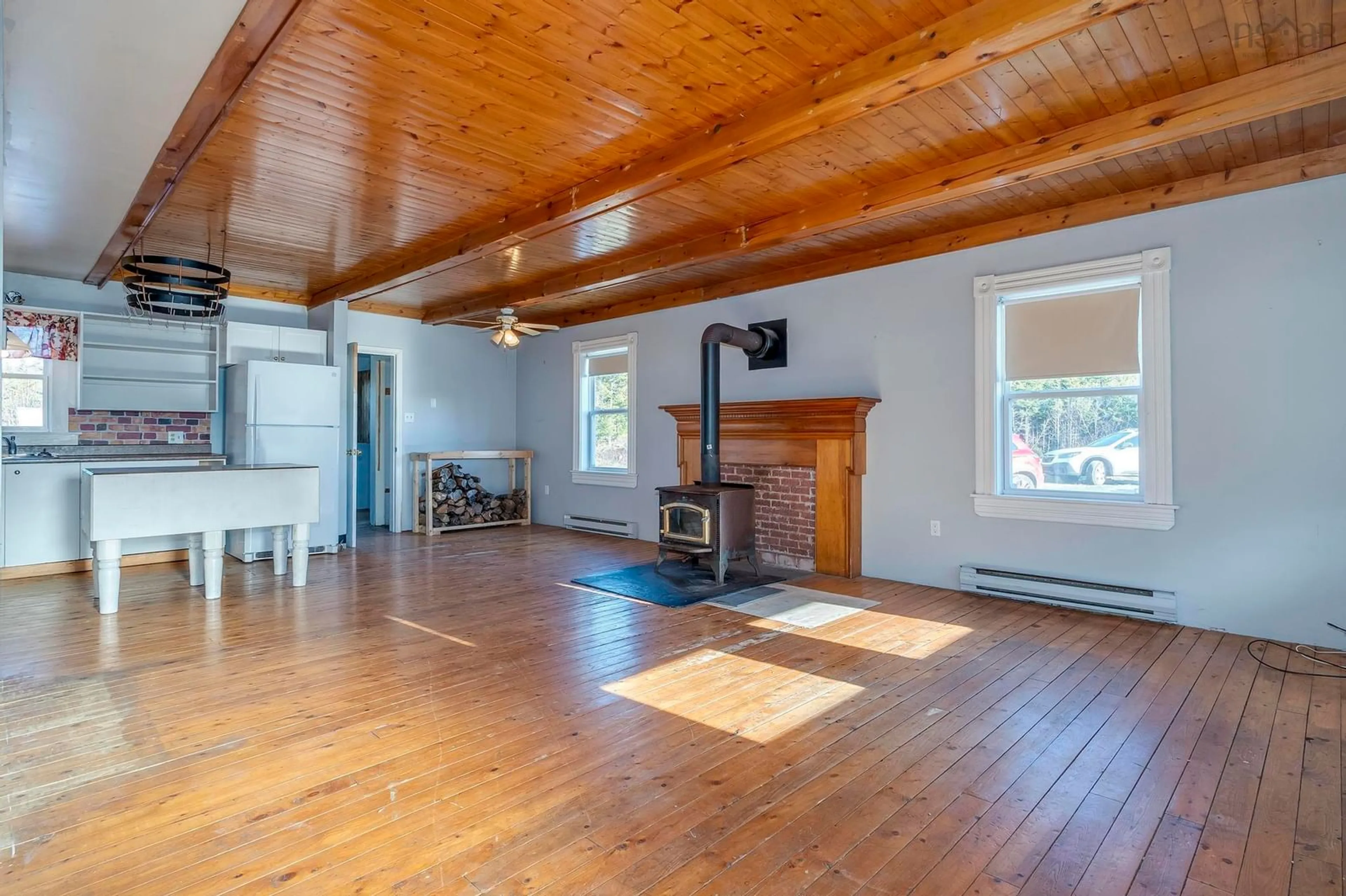 Living room, wood floors for 24179 Highway 7, Sheet Harbour Nova Scotia B0J 3B0