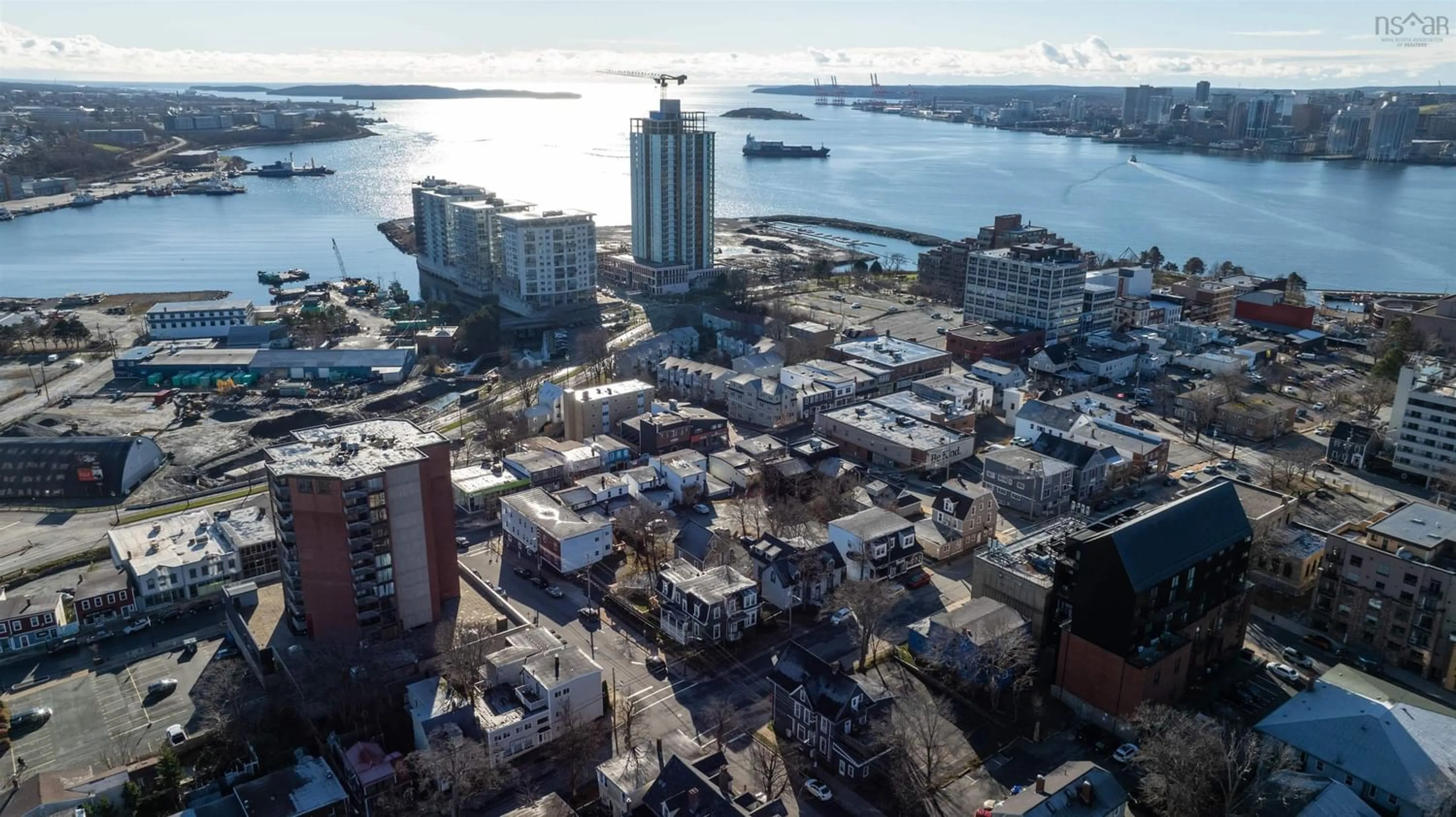 A pic from exterior of the house or condo, the view of city buildings for 115-123 Portland St, Dartmouth Nova Scotia B2Y 1H7