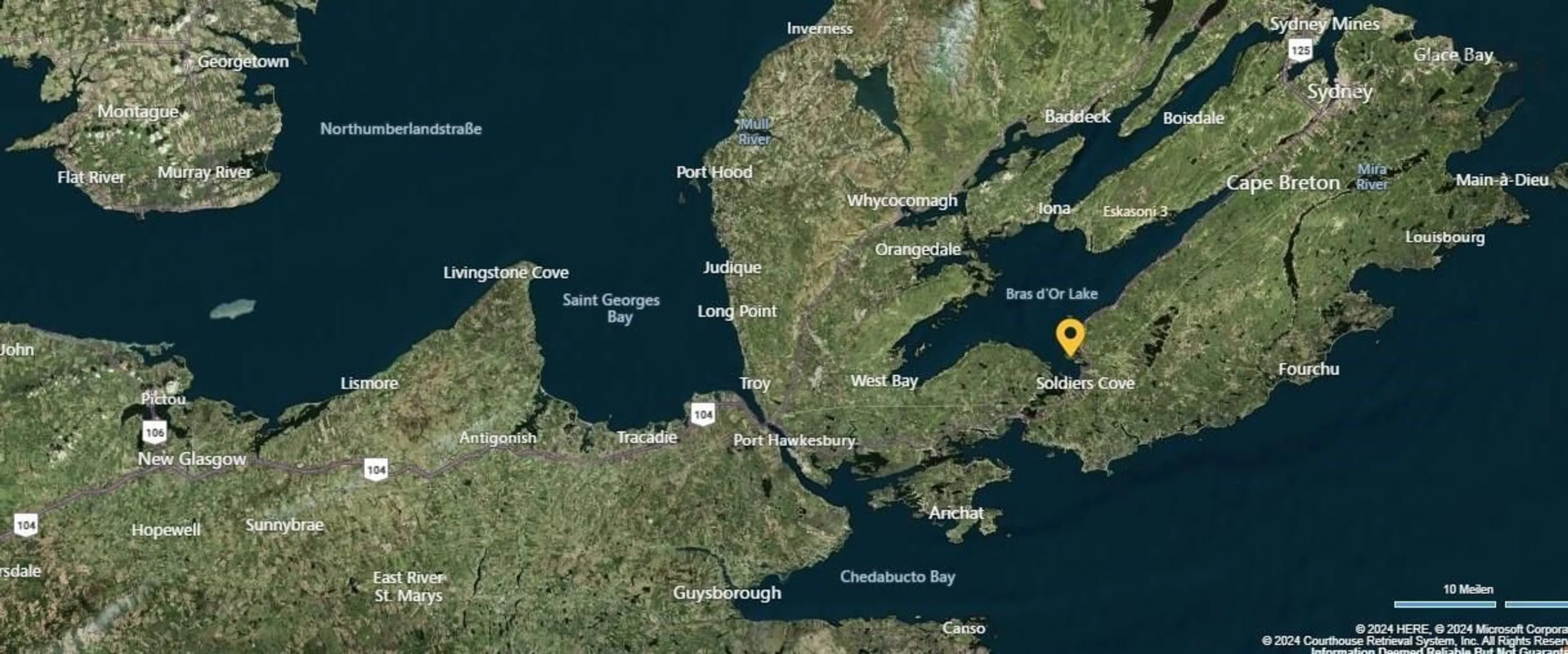 Picture of a map for Eric Lane, Hay Cove Nova Scotia B0E 3B0