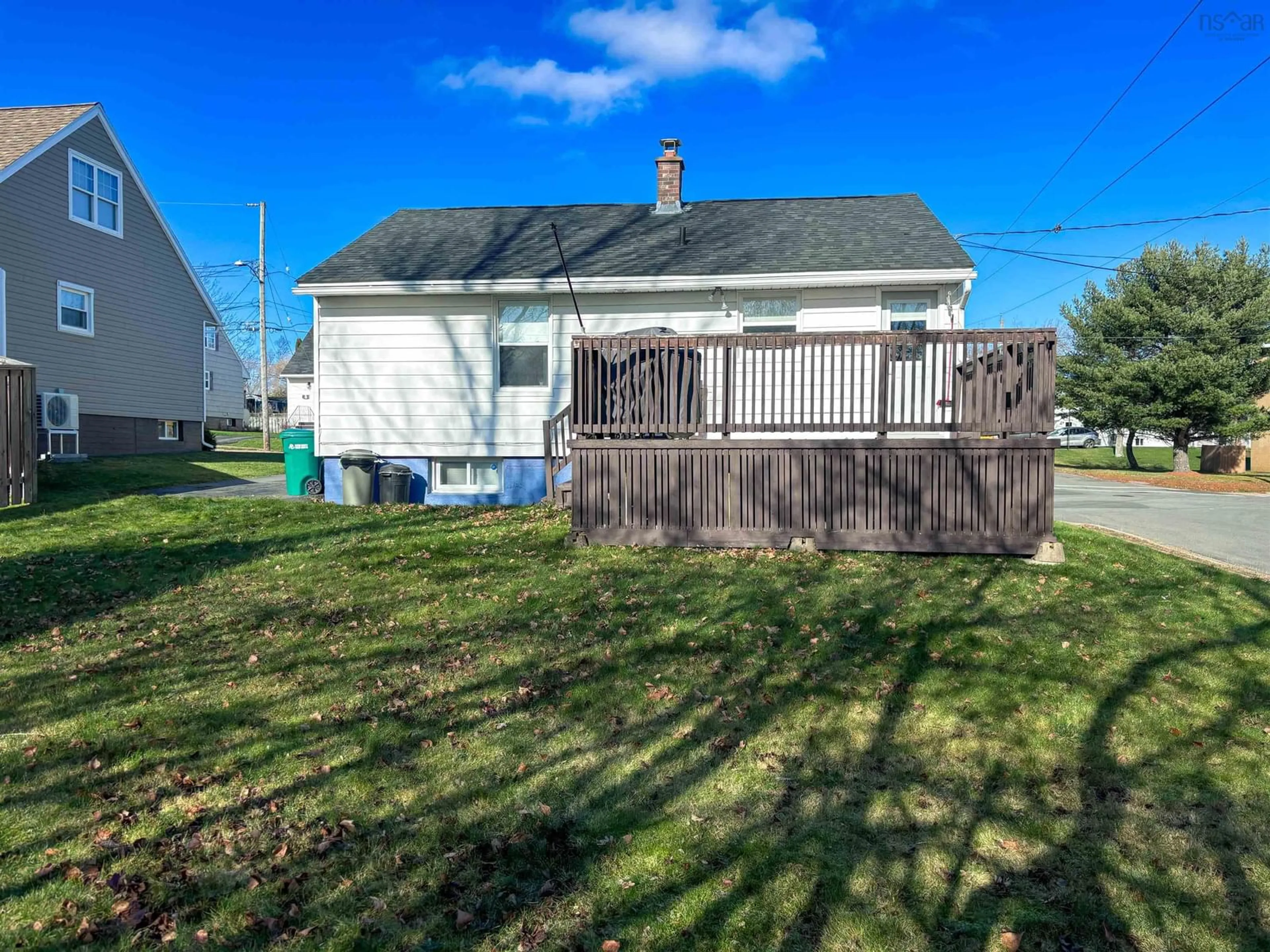 Frontside or backside of a home, the fenced backyard for 318 Victoria Ave, New Glasgow Nova Scotia B2H 1W5