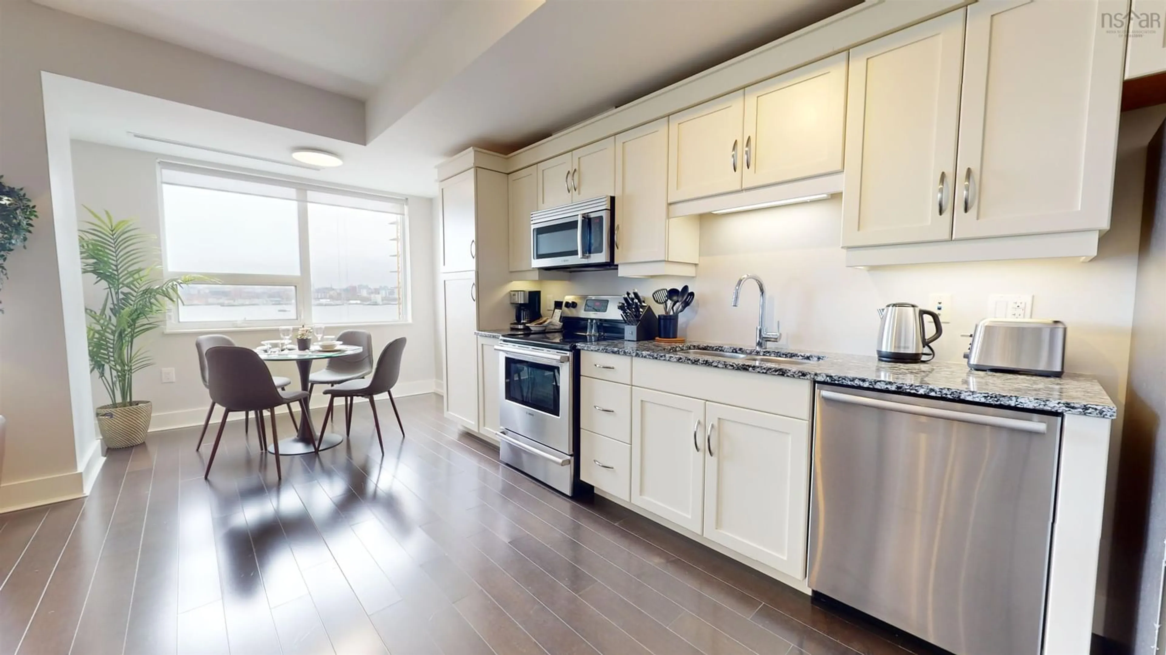 Open concept kitchen for 31 Kings Wharf Pl #605, Dartmouth Nova Scotia B2Y 0C1