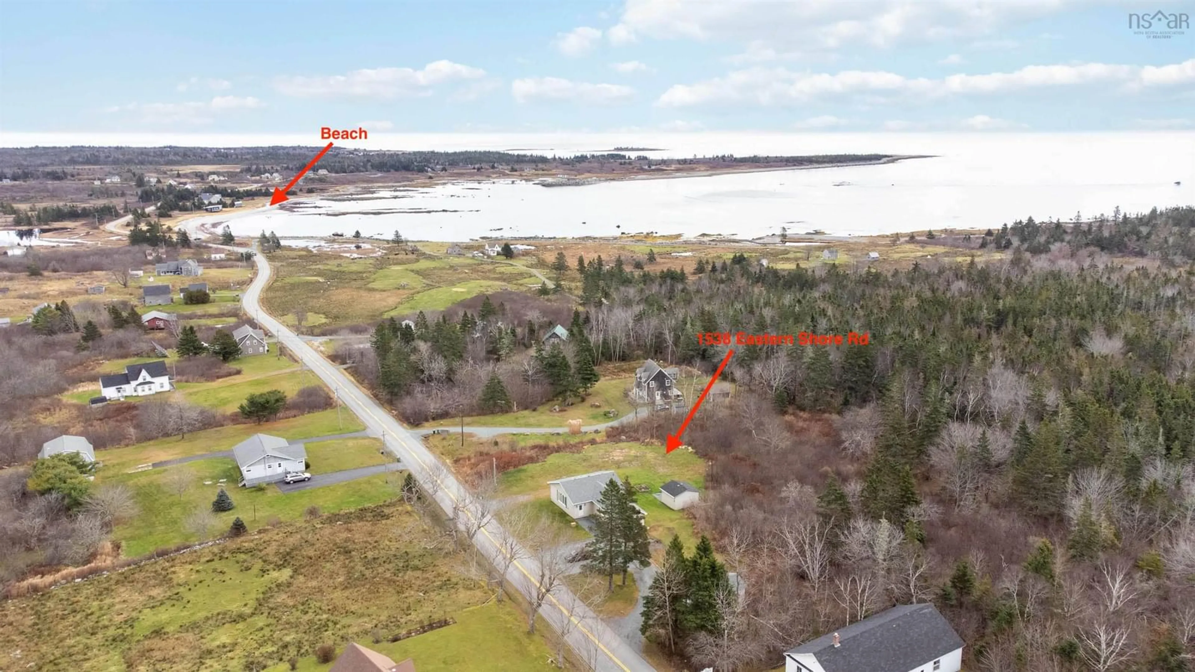 A pic from exterior of the house or condo, the street view for 1538 Eastern Shore Rd, West Berlin Nova Scotia B0J 1H0