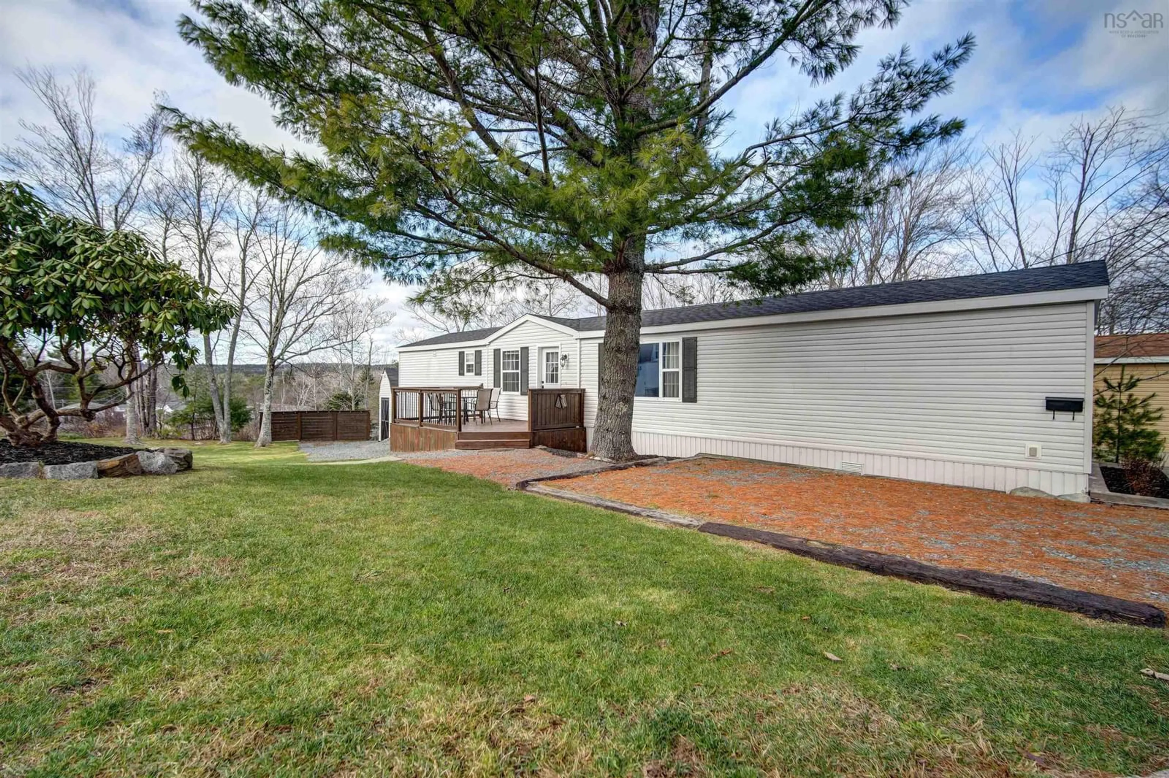 A pic from exterior of the house or condo, the fenced backyard for 883 Duggan Dr, Beaver Bank Nova Scotia B4E 1L4