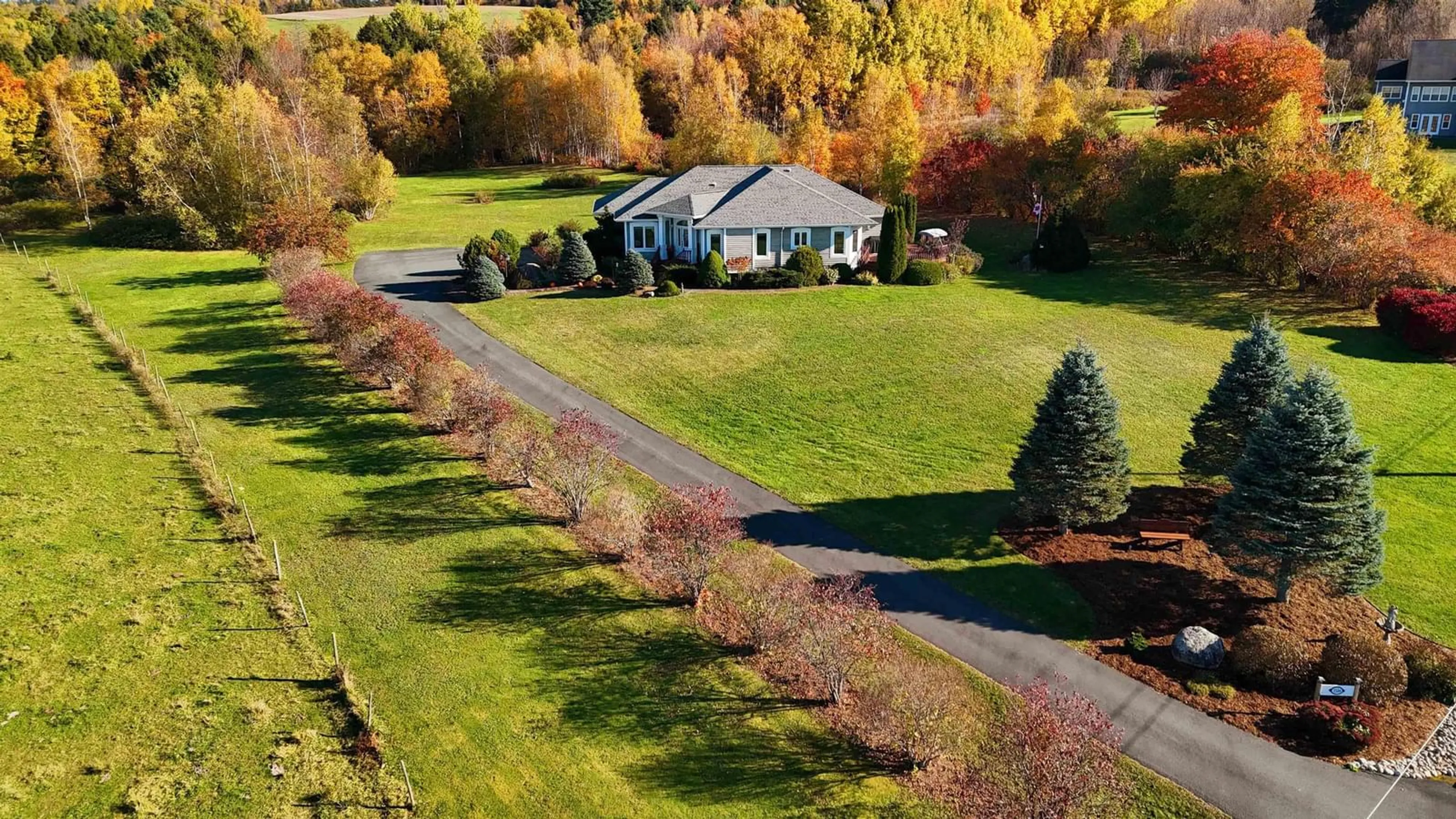 A pic from exterior of the house or condo, the fenced backyard for 1146 Lockhart Mountain Rd, Coldbrook Nova Scotia B4R 1C1