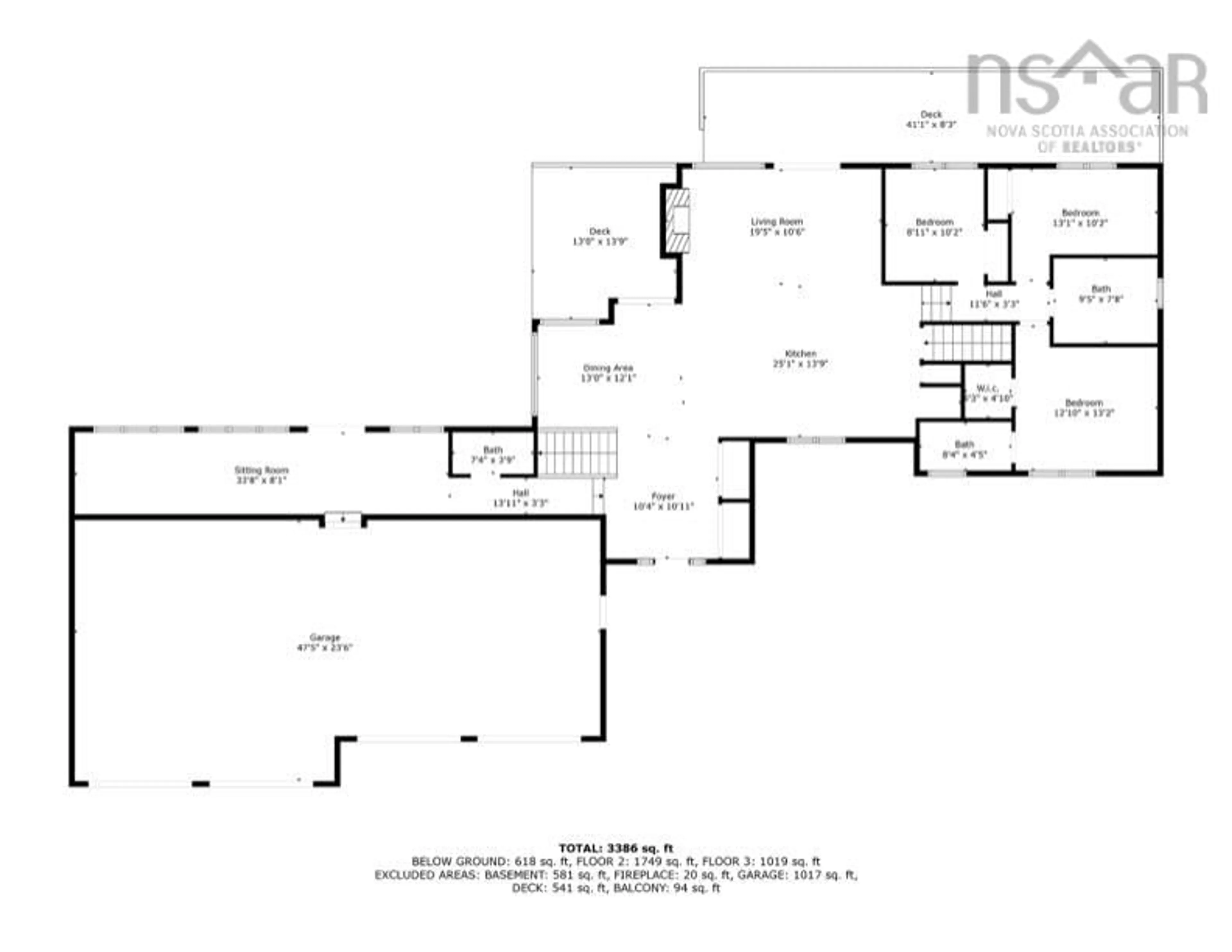 Floor plan for 15 Edinborough Crt, Stillwater Lake Nova Scotia B3Z 1G3