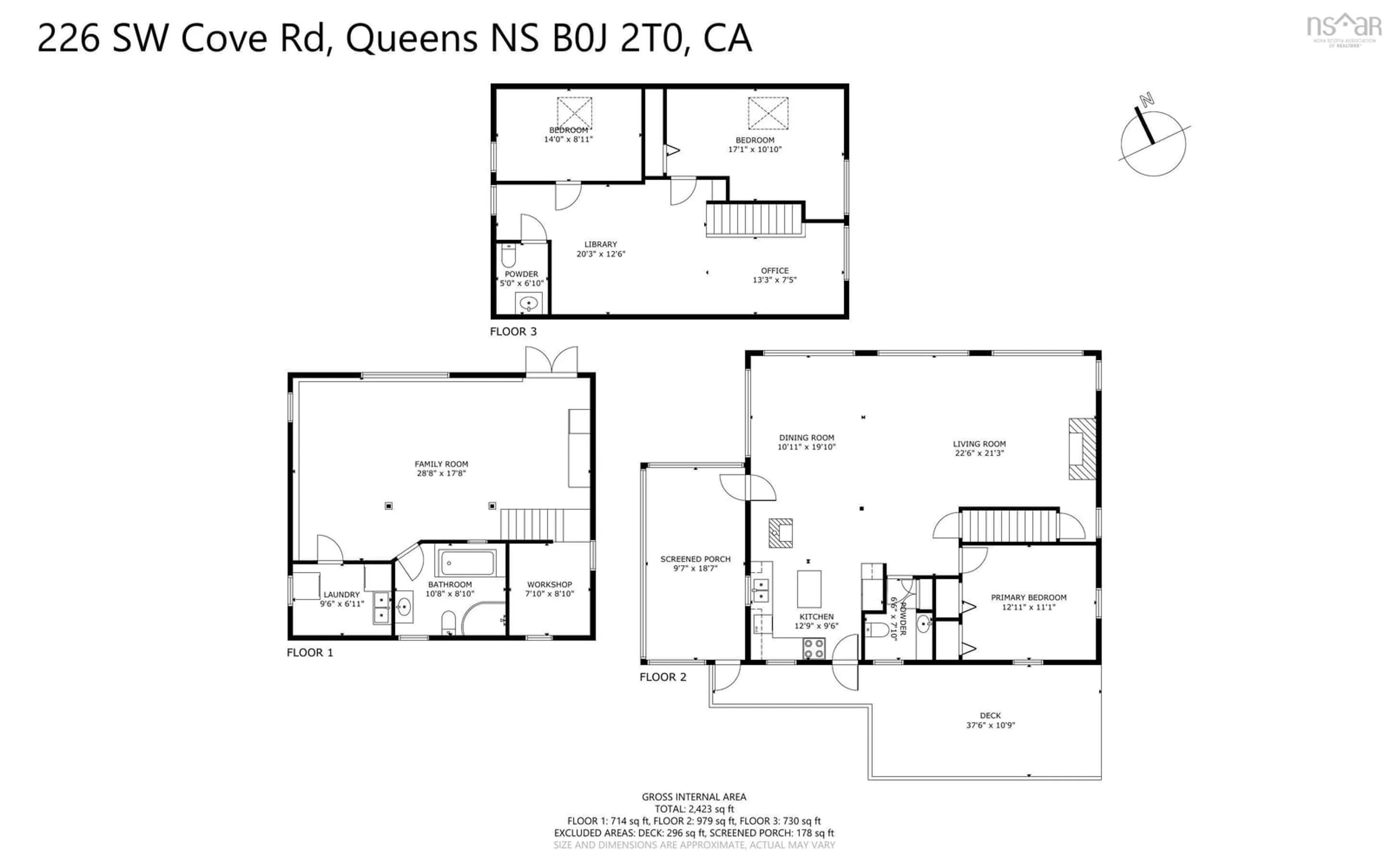 Floor plan for 226 South West Cove Rd, Port Medway Nova Scotia B0J 2T0