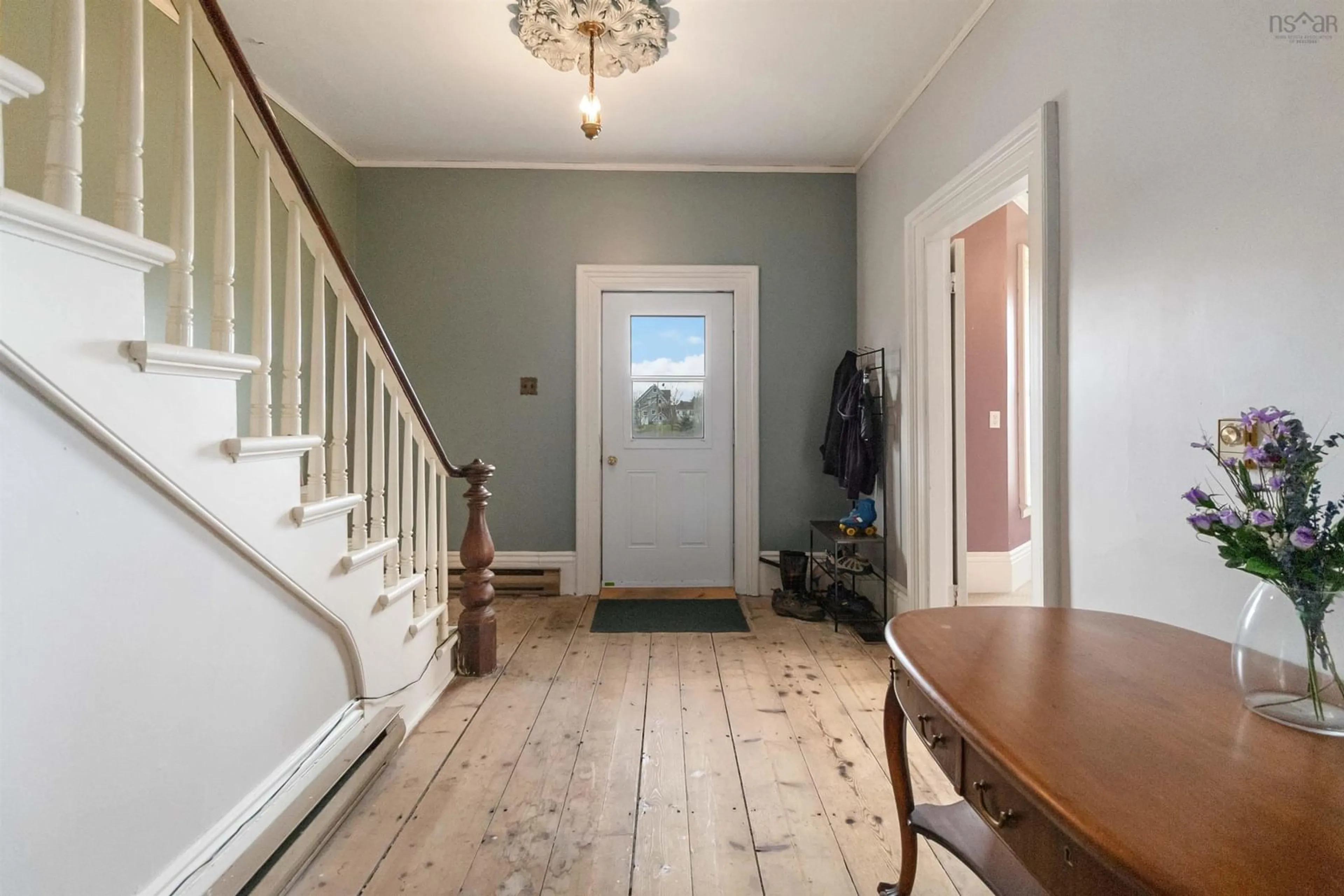 Indoor foyer, wood floors for 21 John St, Lockeport Nova Scotia B0T 1L0