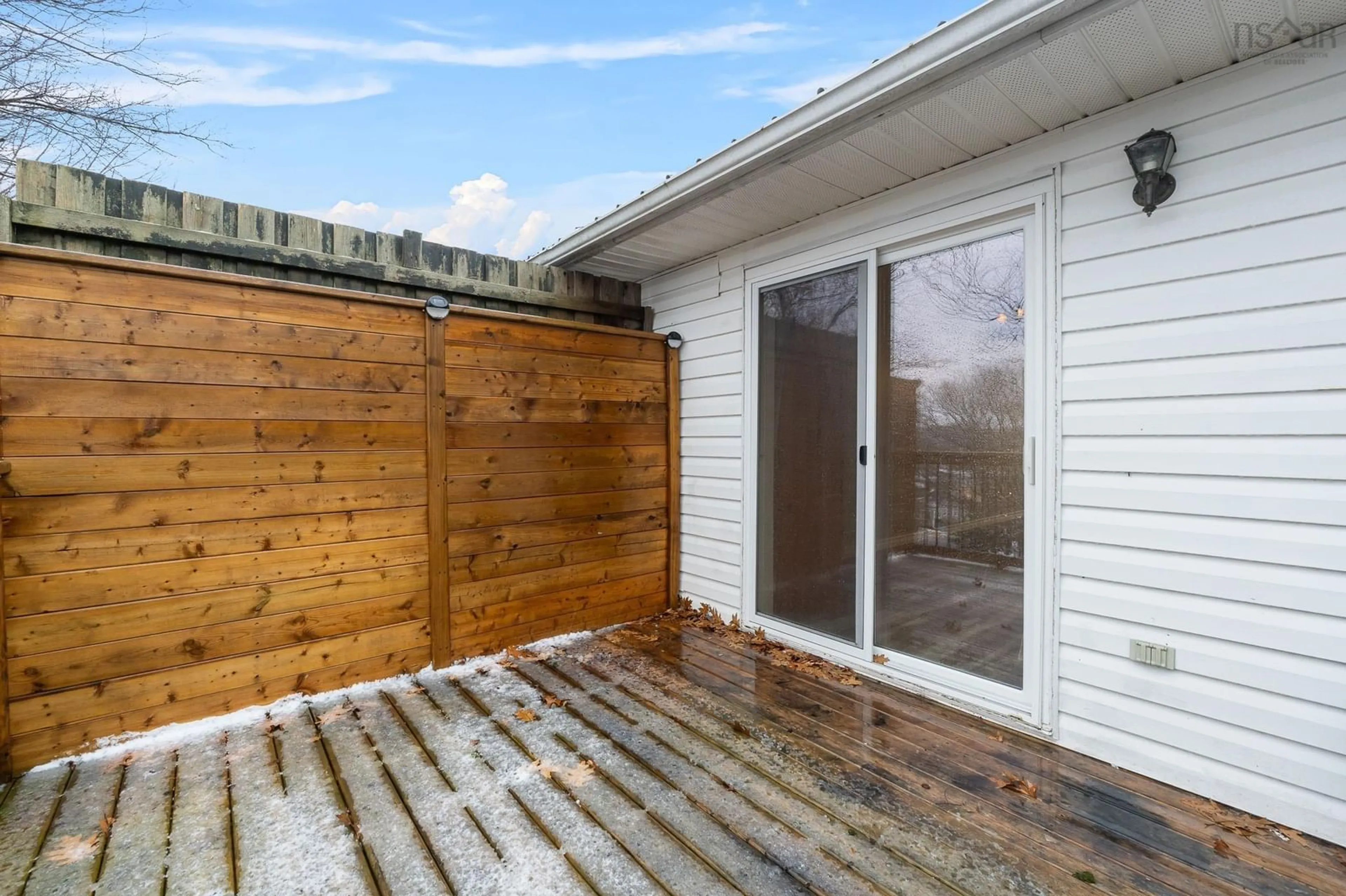 Patio, the fenced backyard for 59 Florence Place Crt, Lower Sackville Nova Scotia B4C 3Z4