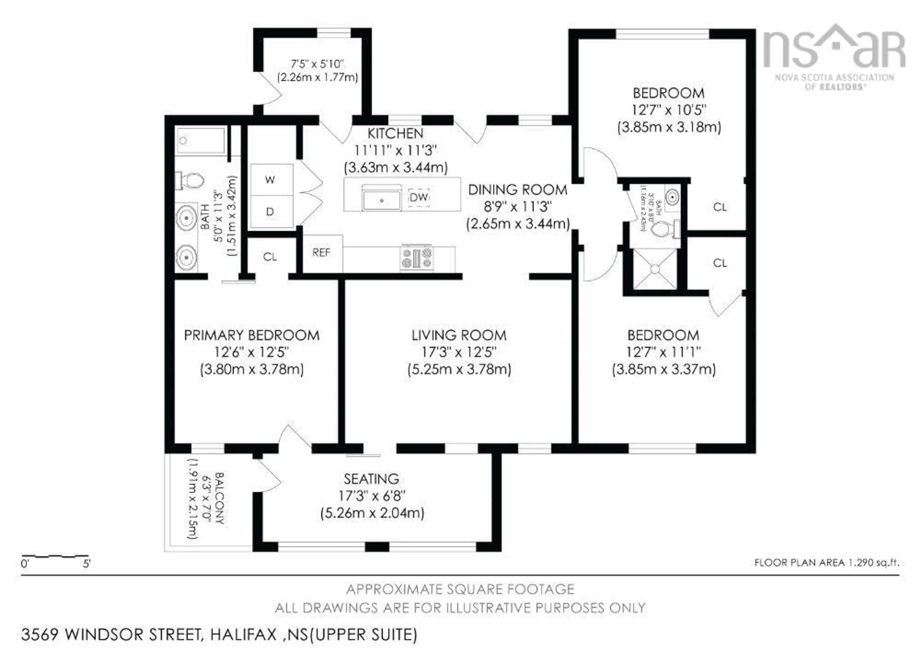 Floor plan for 3569 Windsor St, Halifax Nova Scotia B3K 5G7