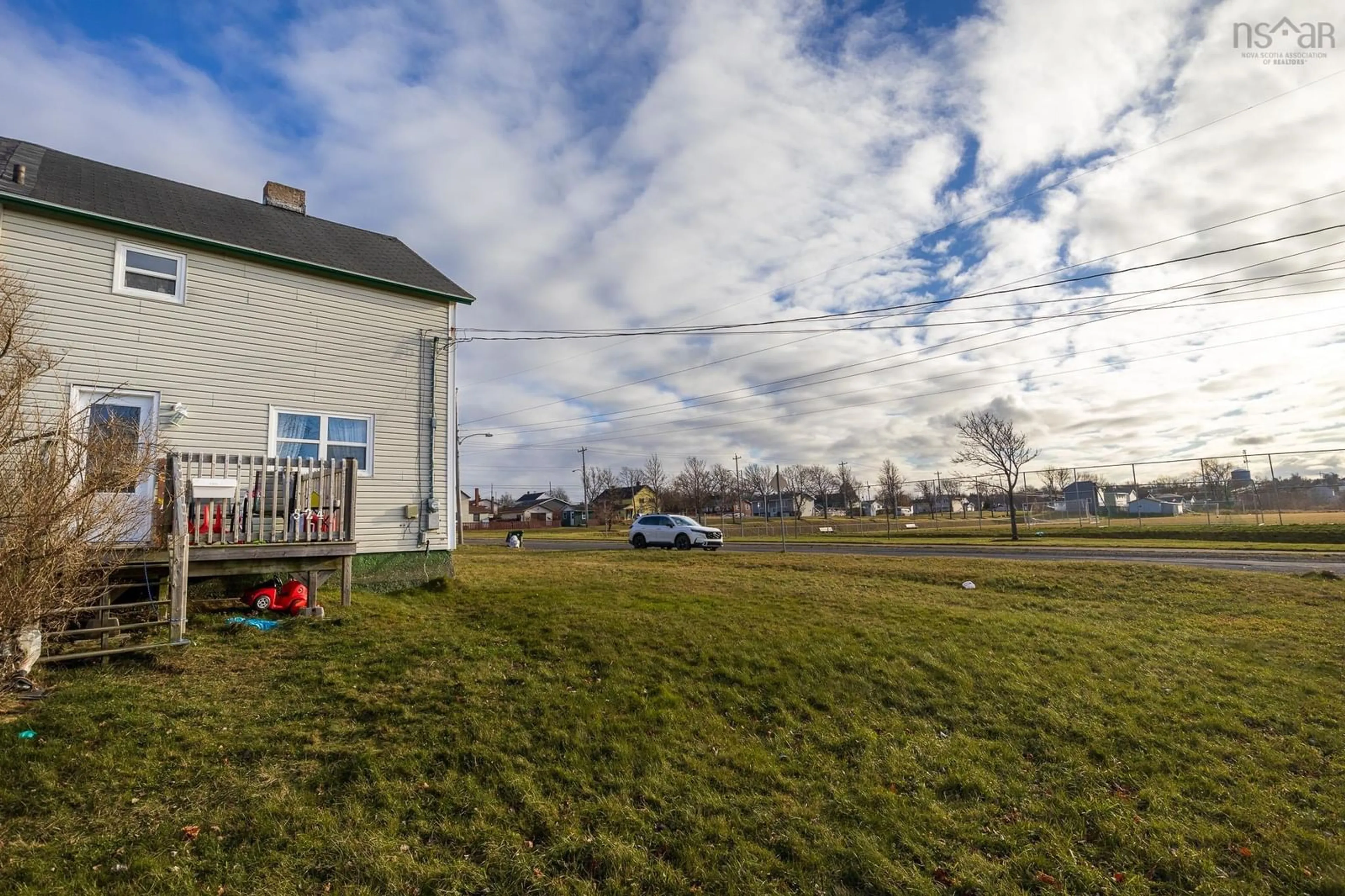 Frontside or backside of a home, the street view for 524 Second Street, New Waterford Nova Scotia B1H 3A6