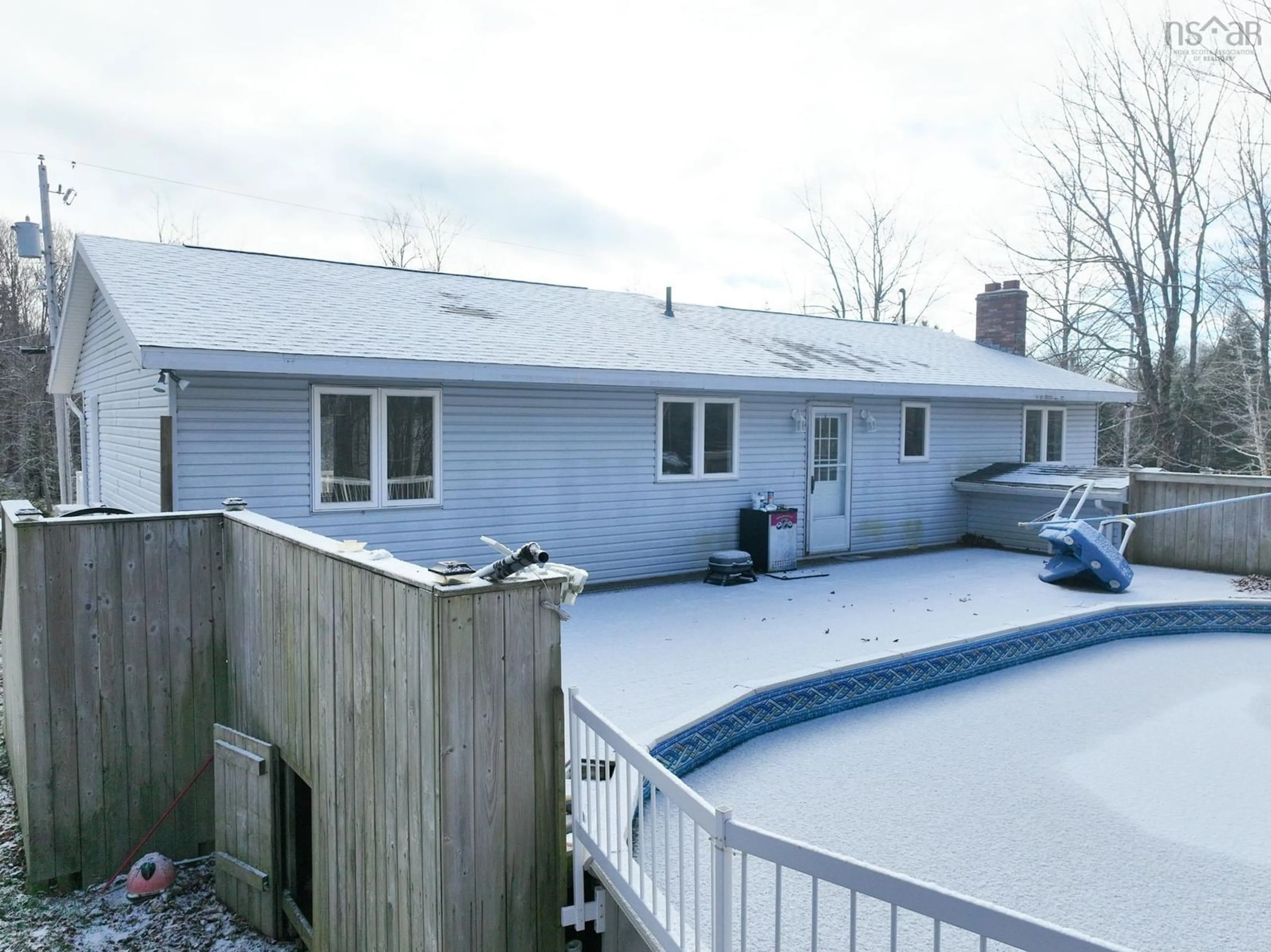 Frontside or backside of a home, the fenced backyard for 20 Caranet Dr, Howie Centre Nova Scotia B1L 1G8