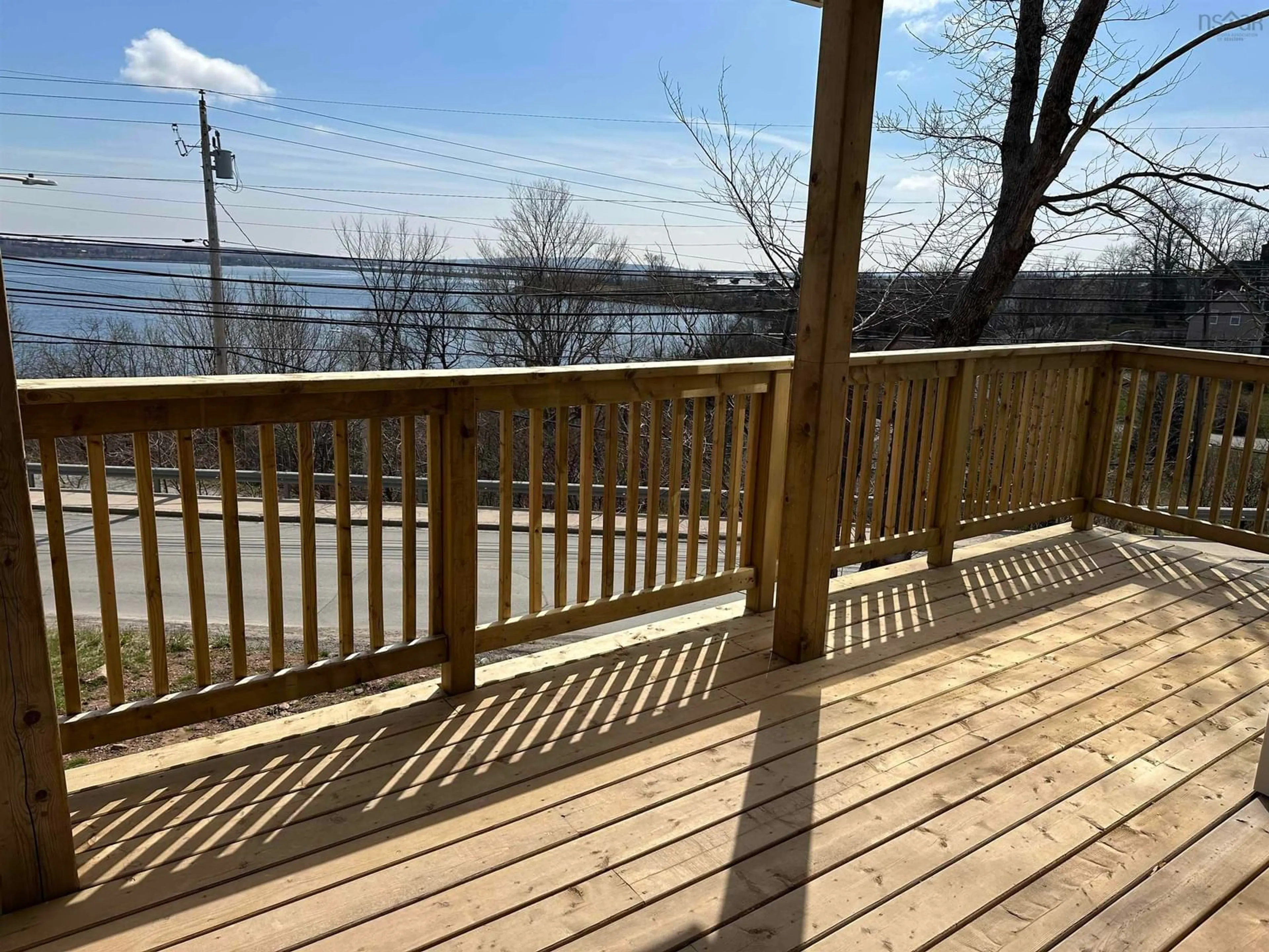 Patio, the fenced backyard for 275 High Street, Pictou Nova Scotia B0K 1H0