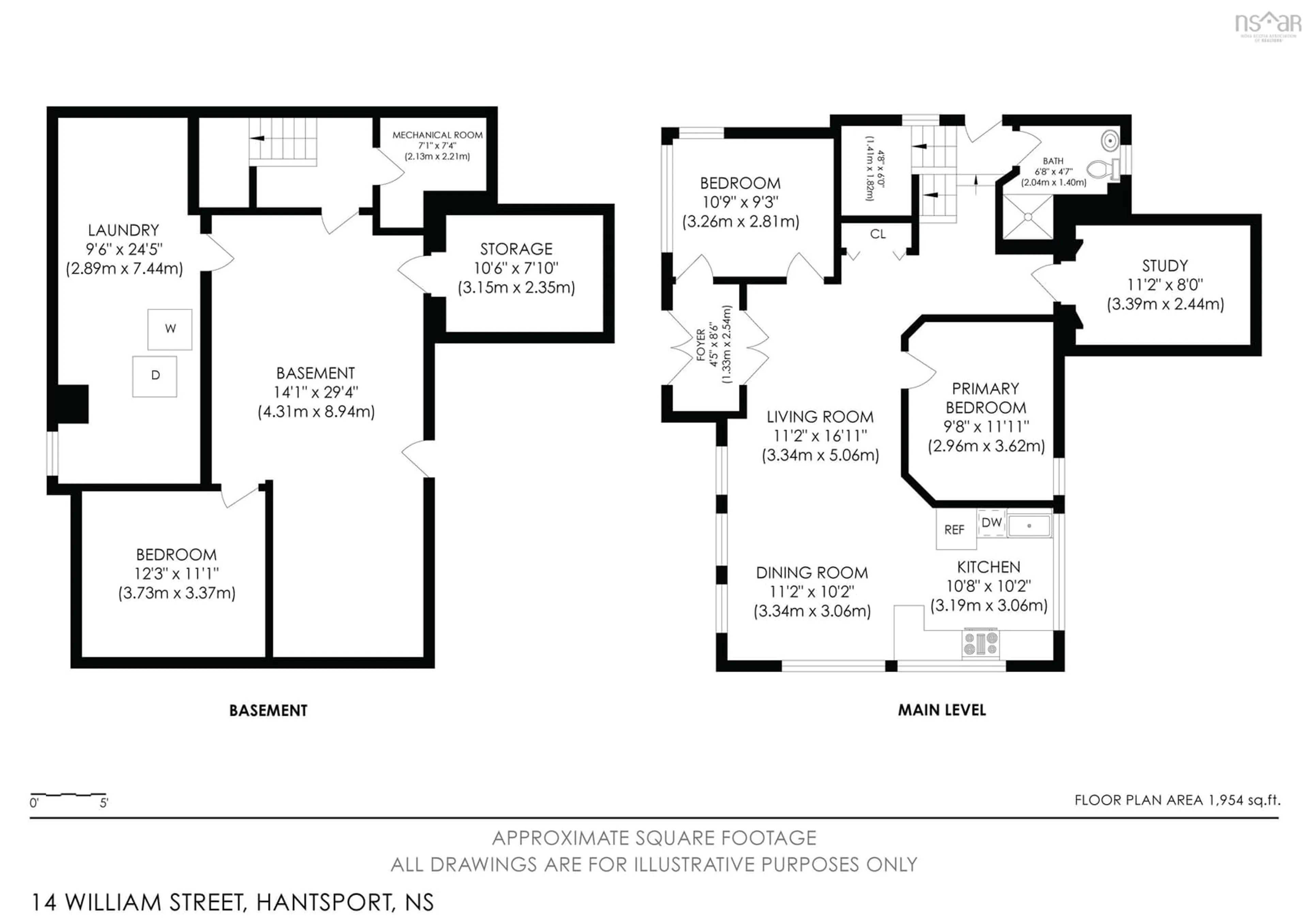 Floor plan for 14 William St, Hantsport Nova Scotia B0P 1P0