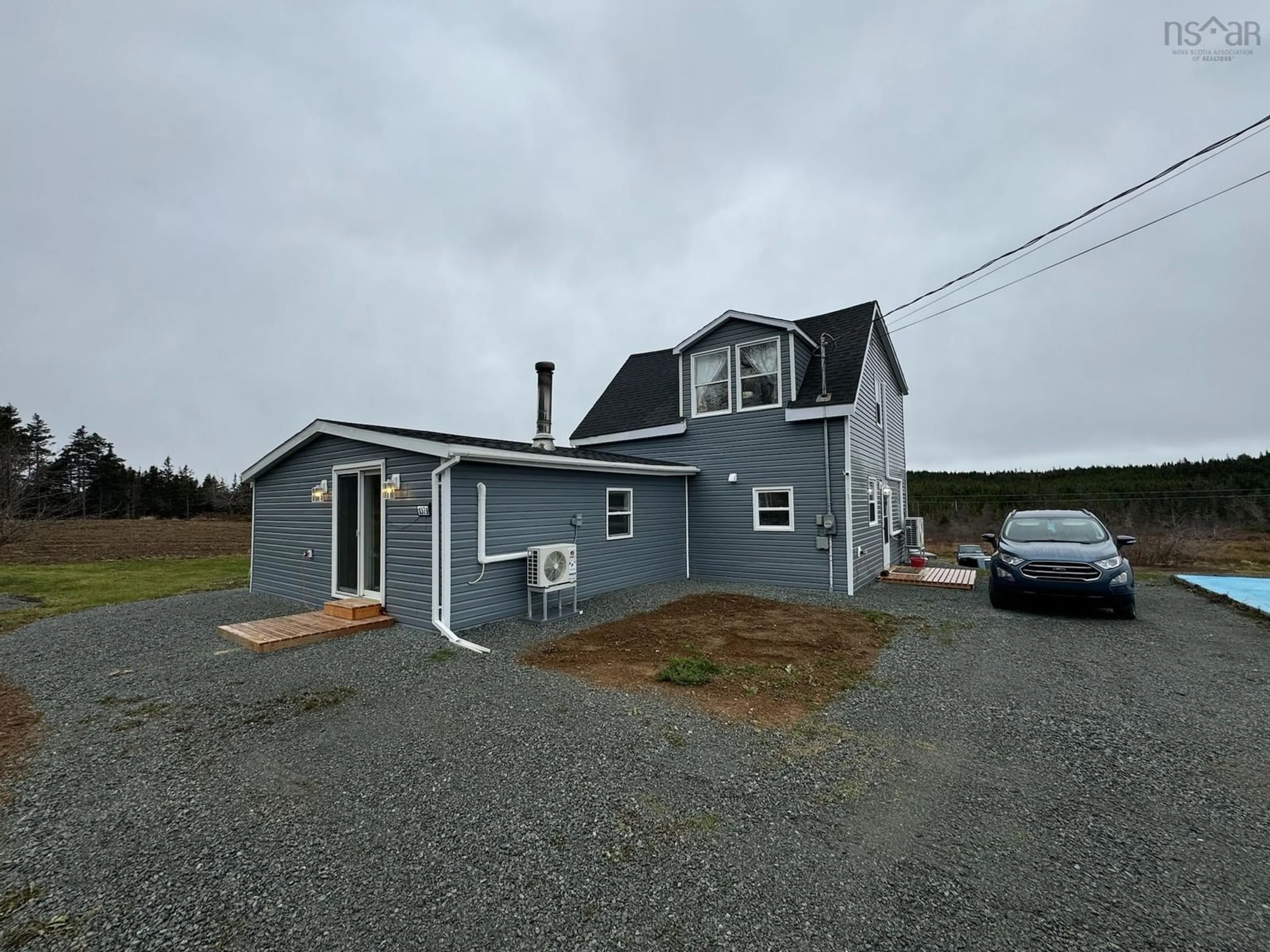 A pic from outside/outdoor area/front of a property/back of a property/a pic from drone, building for 1379 Salmon River Rd, Salmon River Nova Scotia B0E 1S0